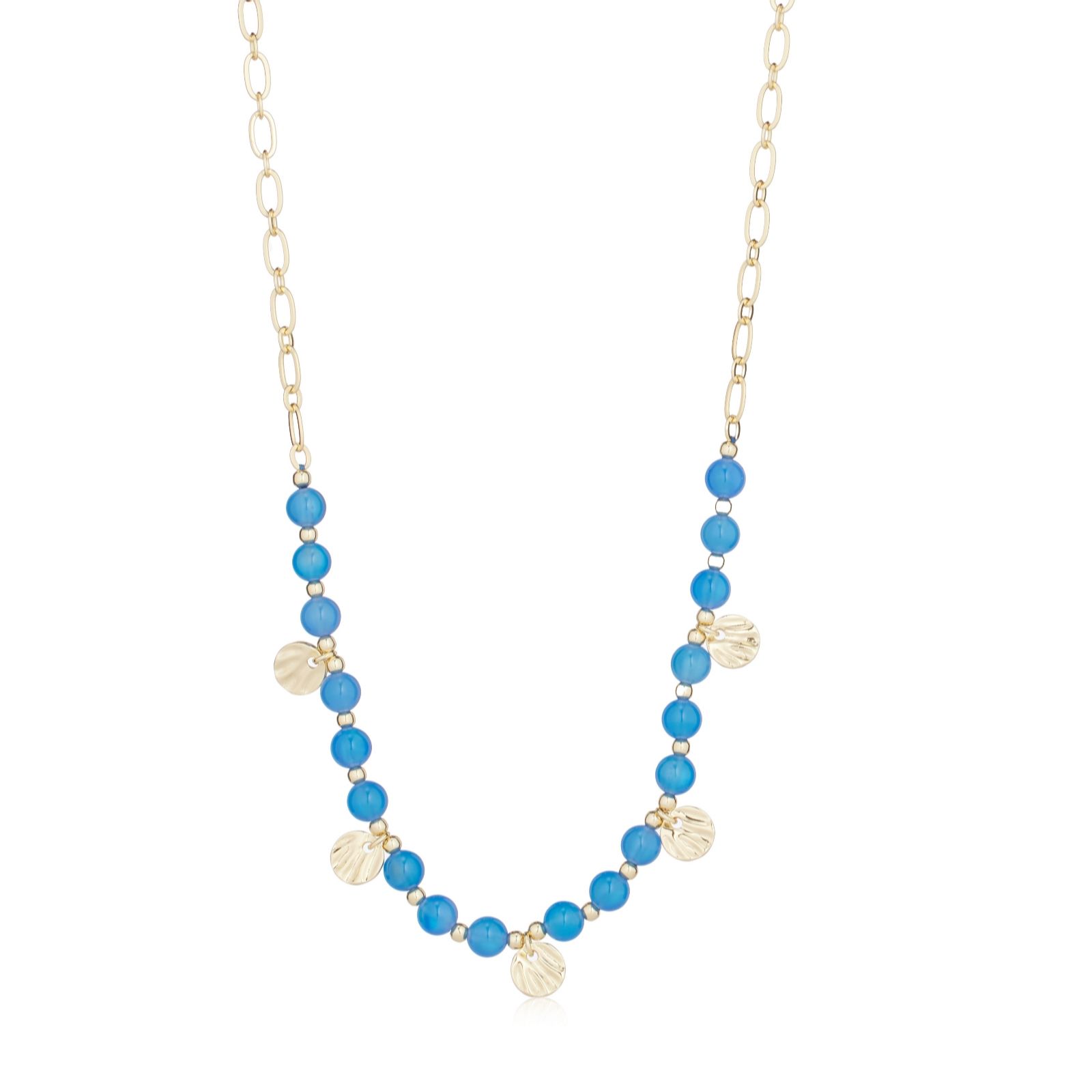 Malika Semi Precious Multi Disc Necklace