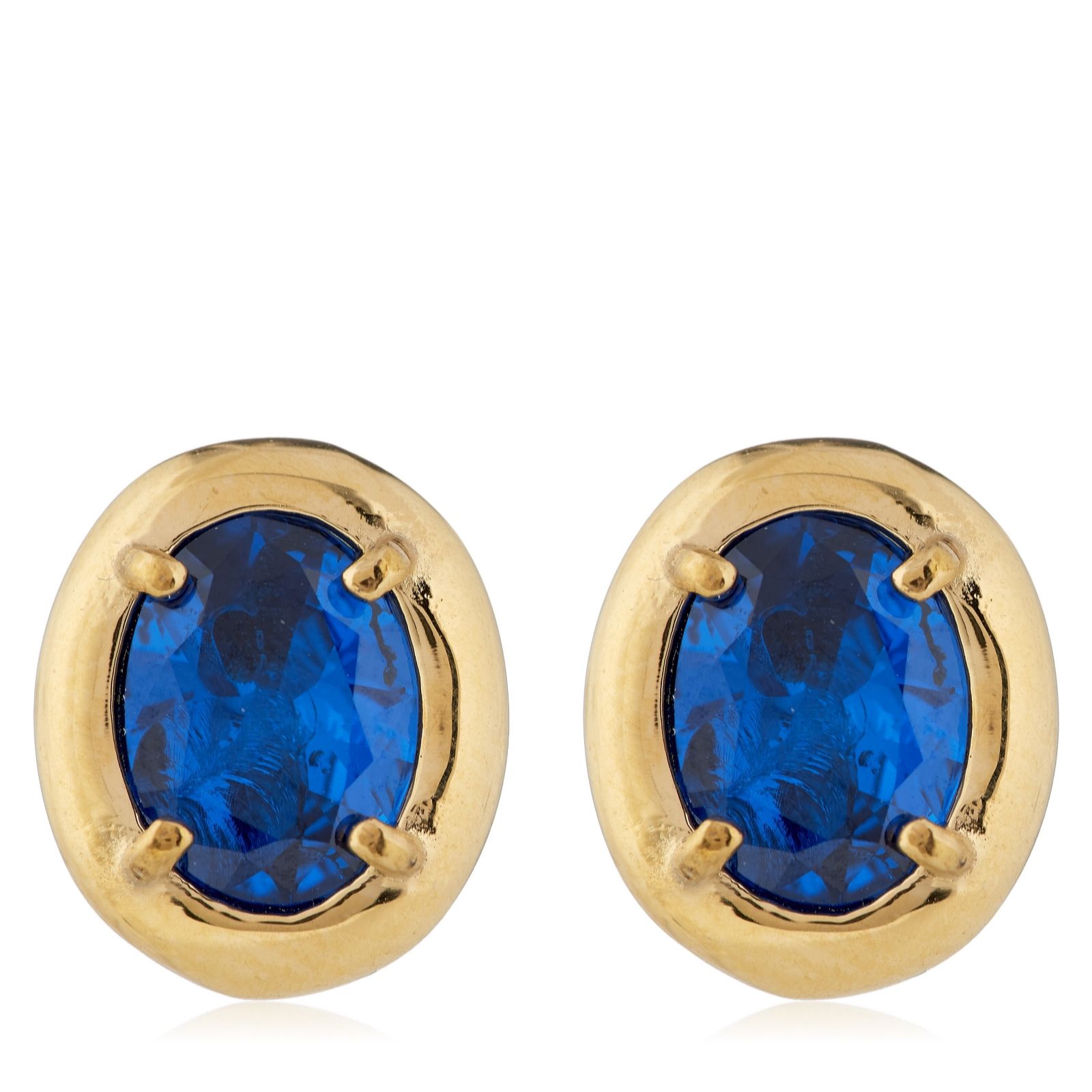 Steel by Diamonique Colour Stone Stud Earrings