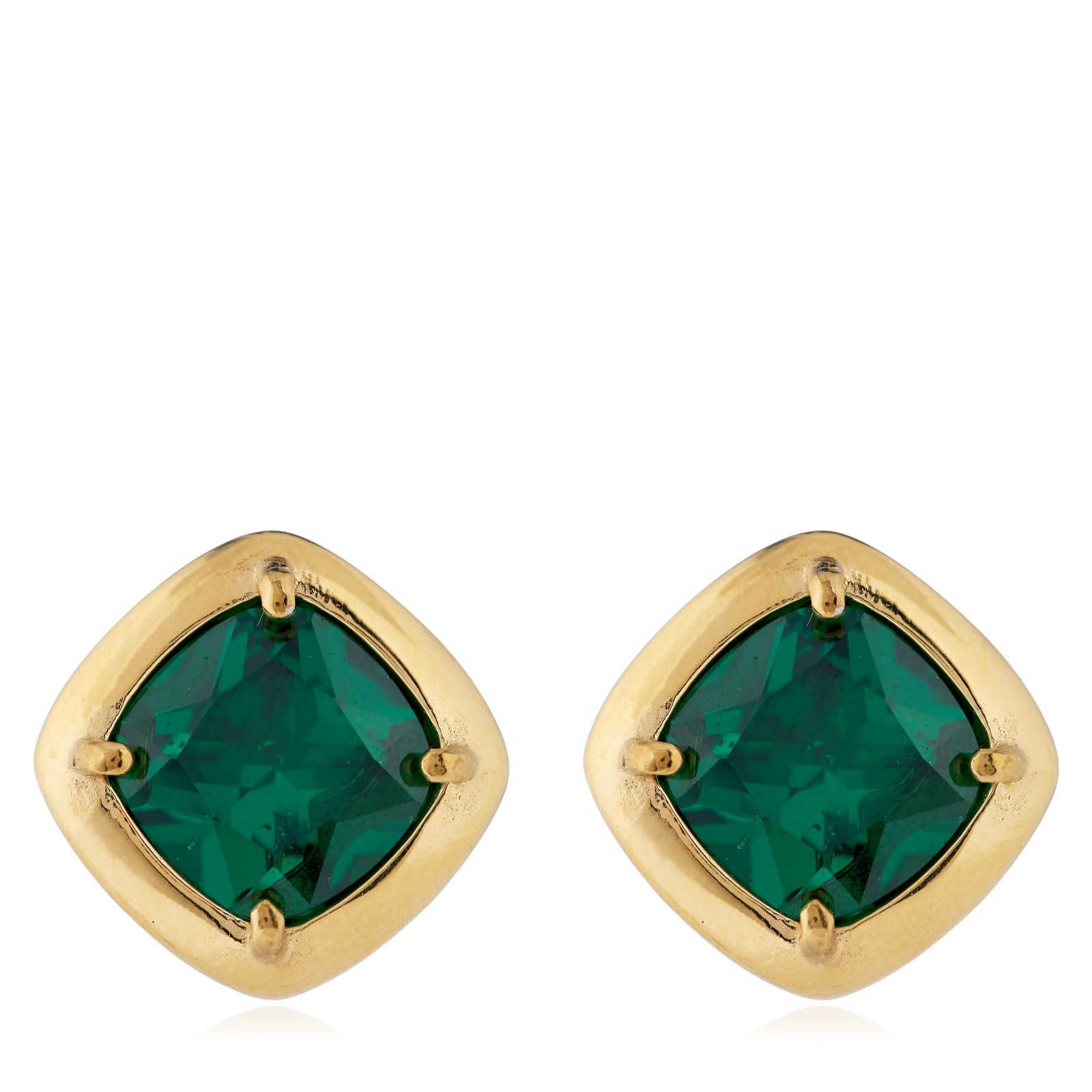 Steel by Diamonique Colour Stone Stud Earrings