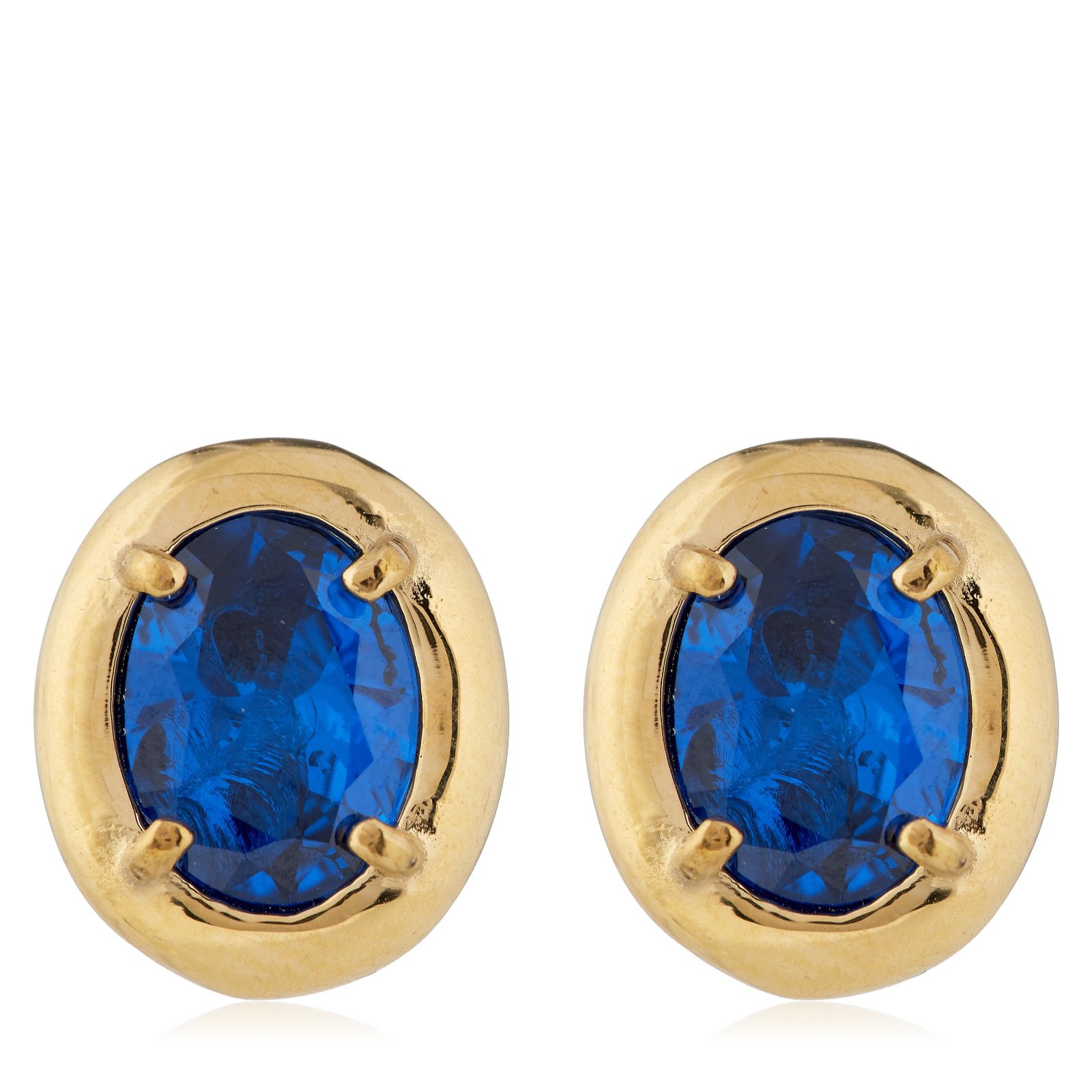 Steel by Diamonique Colour Stone Stud Earrings