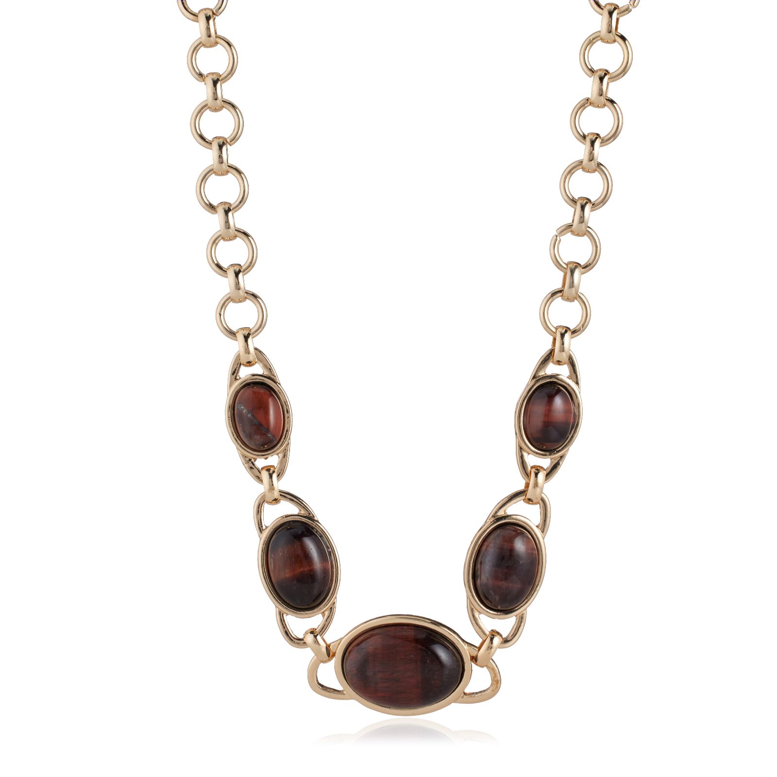 Malika Chunky Oval Stone Necklace
