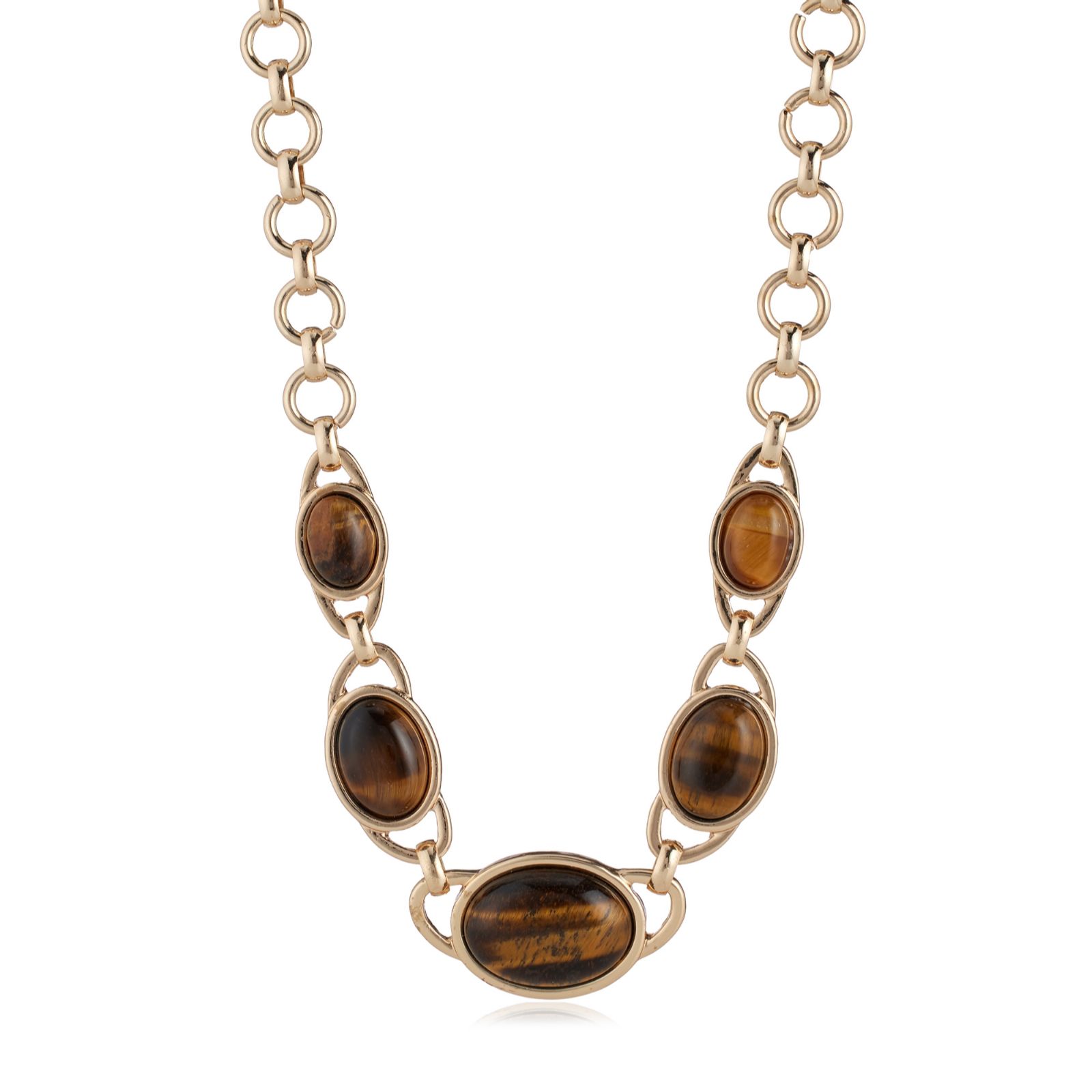 Malika Chunky Oval Stone Necklace