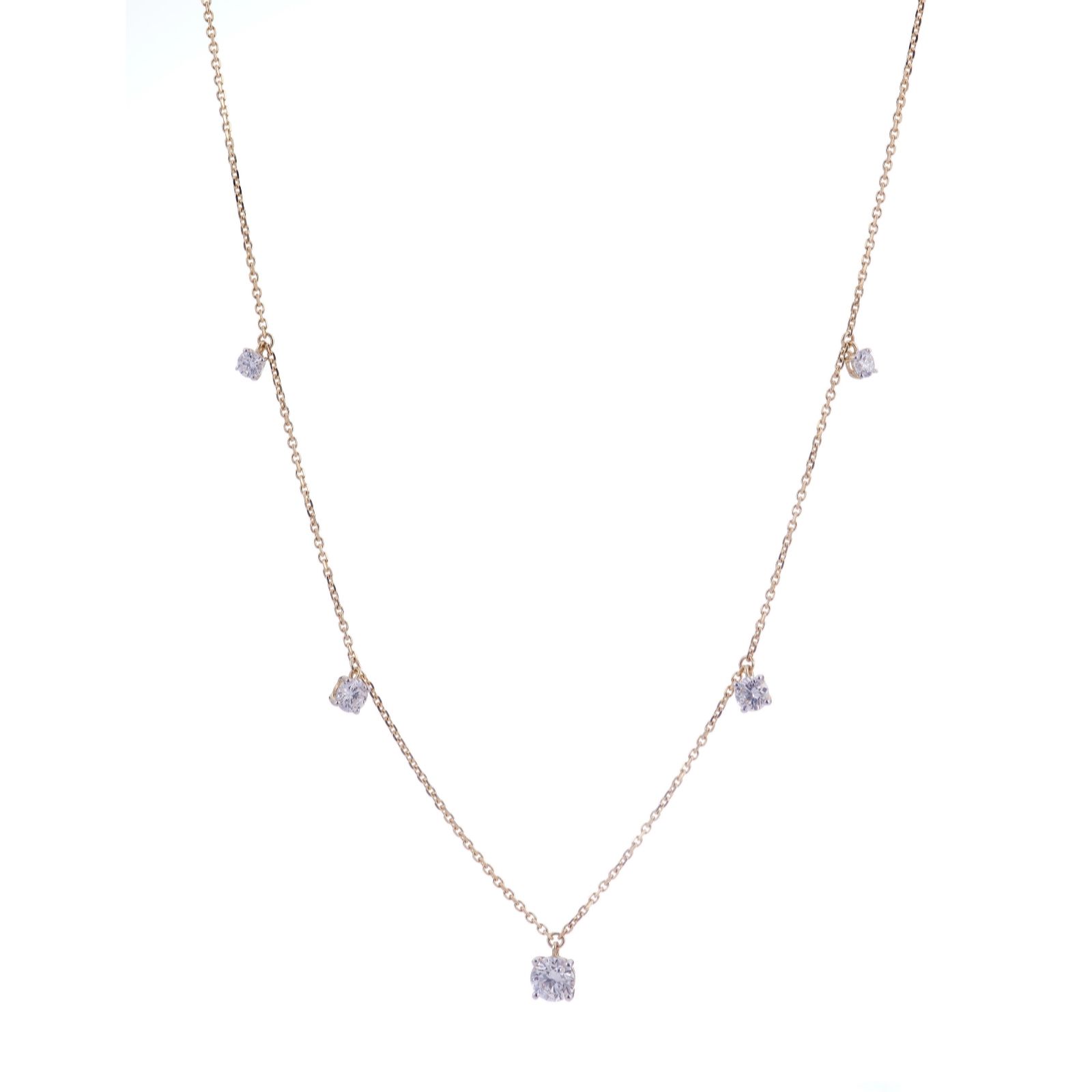Firelight 1.5ct Lab Grown Diamond Droplet Necklace 9ct Gold