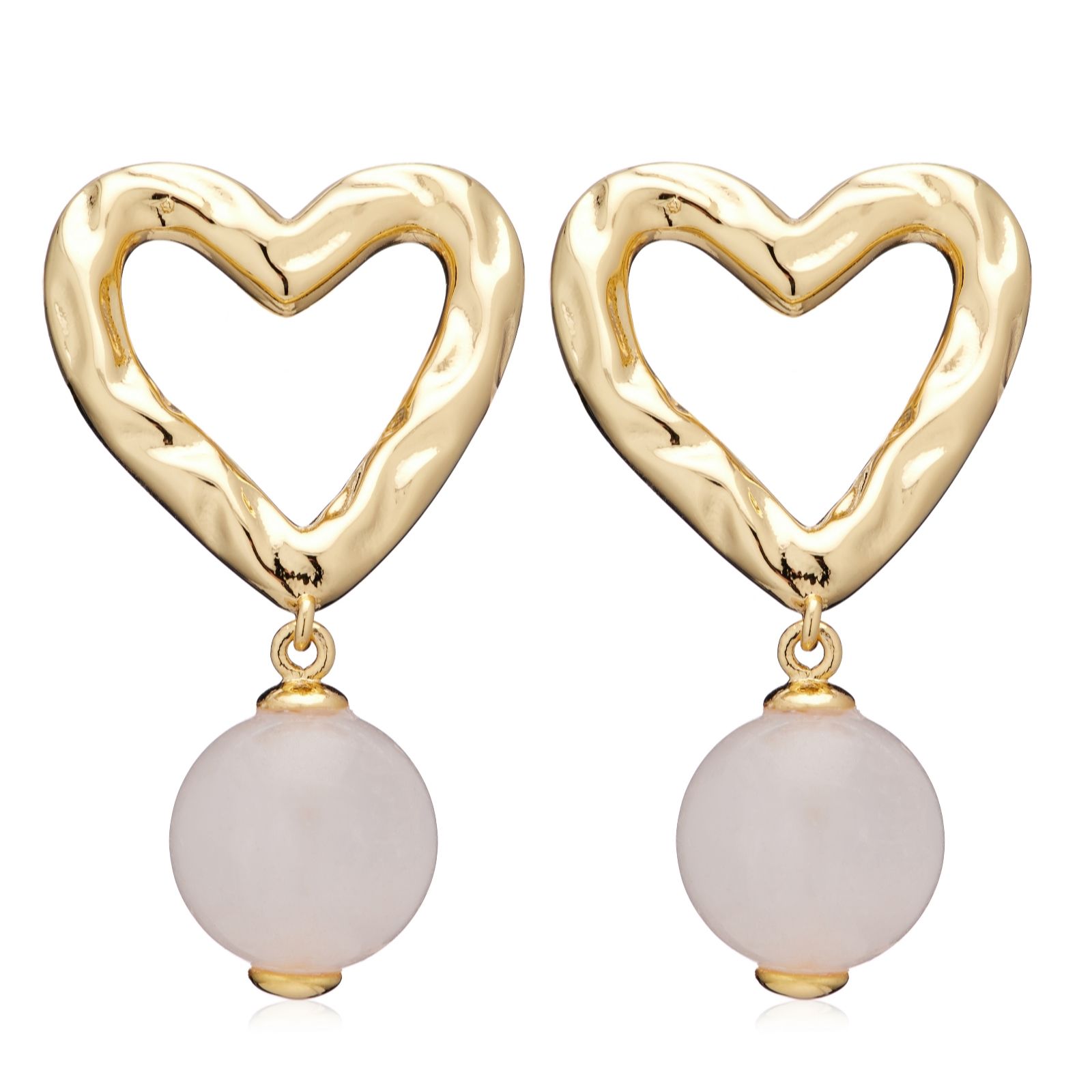 Malika Molten Heart Semi Precious Drop Studs