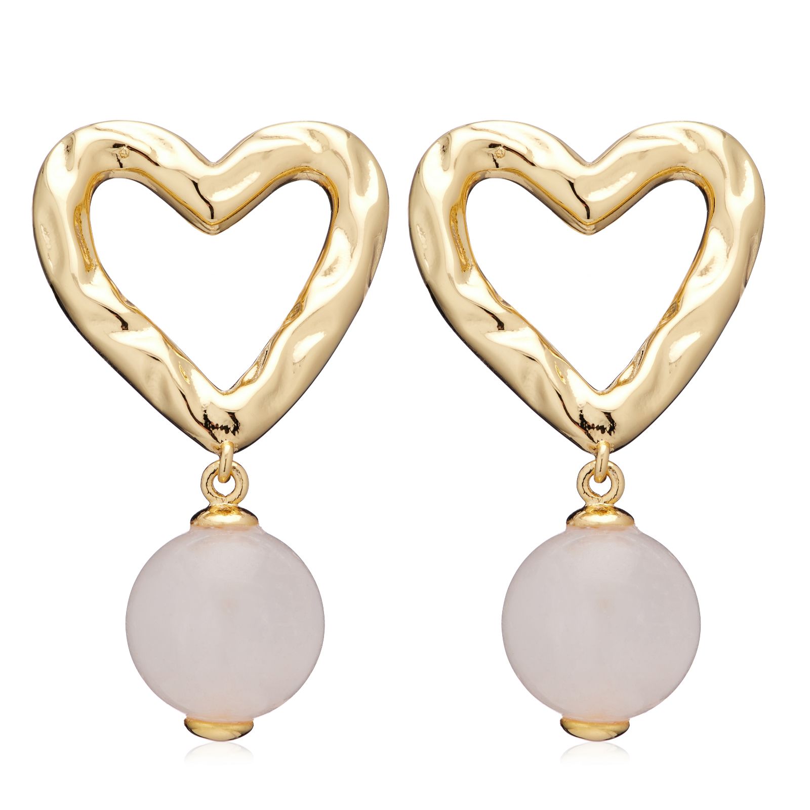 Malika Molten Heart Semi Precious Drop Studs