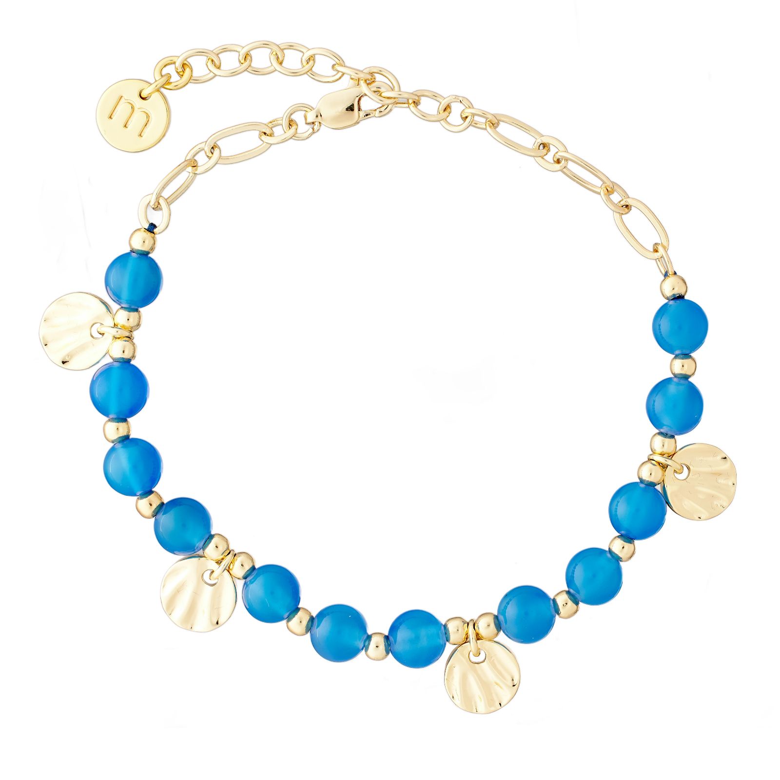 Malika Semi Precious Multi Disc Bracelet