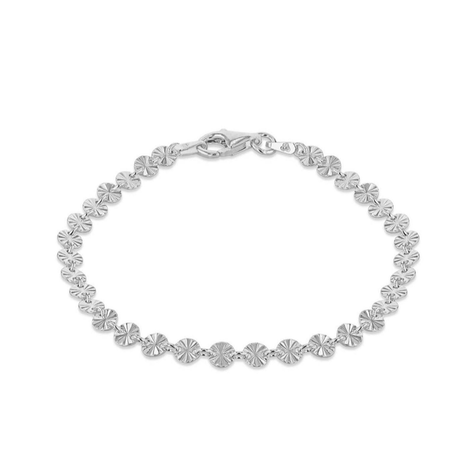 Faith & Brown Italian Crafted Link Bracelet Sterling Silver