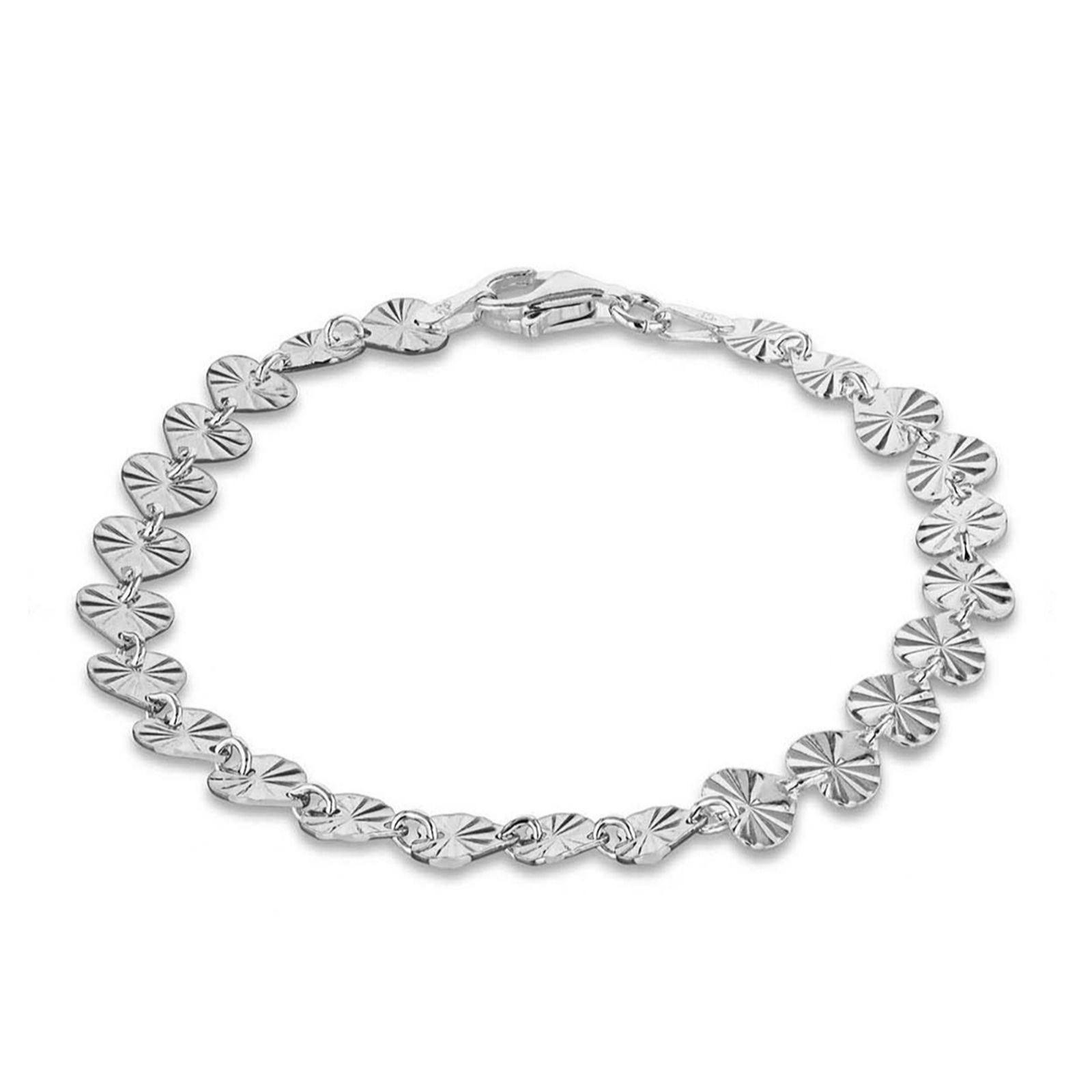 Faith & Brown Italian Crafted Link Bracelet Sterling Silver