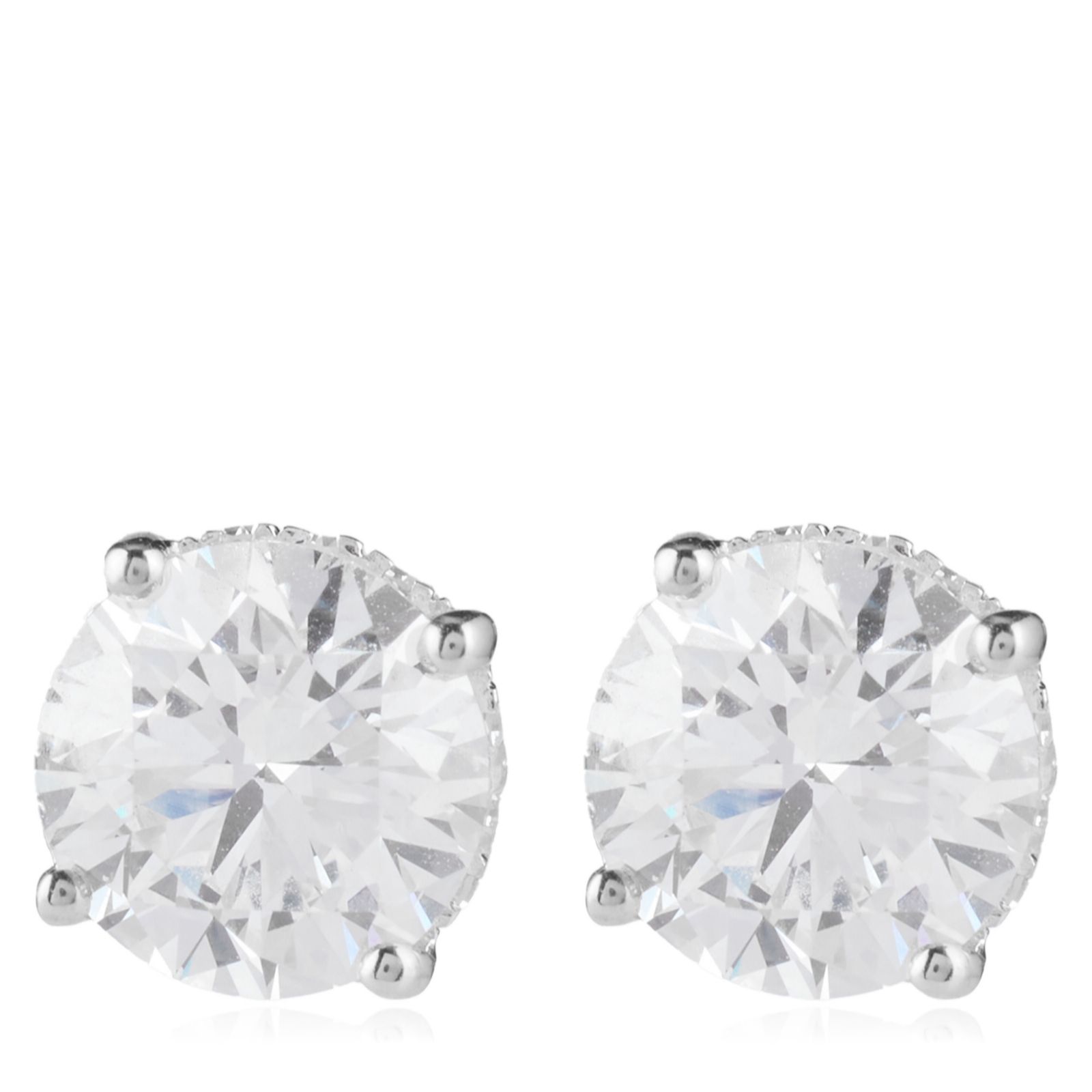 Fire Light 2.10ct Lab Grown Diamond Hidden Halo Stud Earrings 9ct Gold