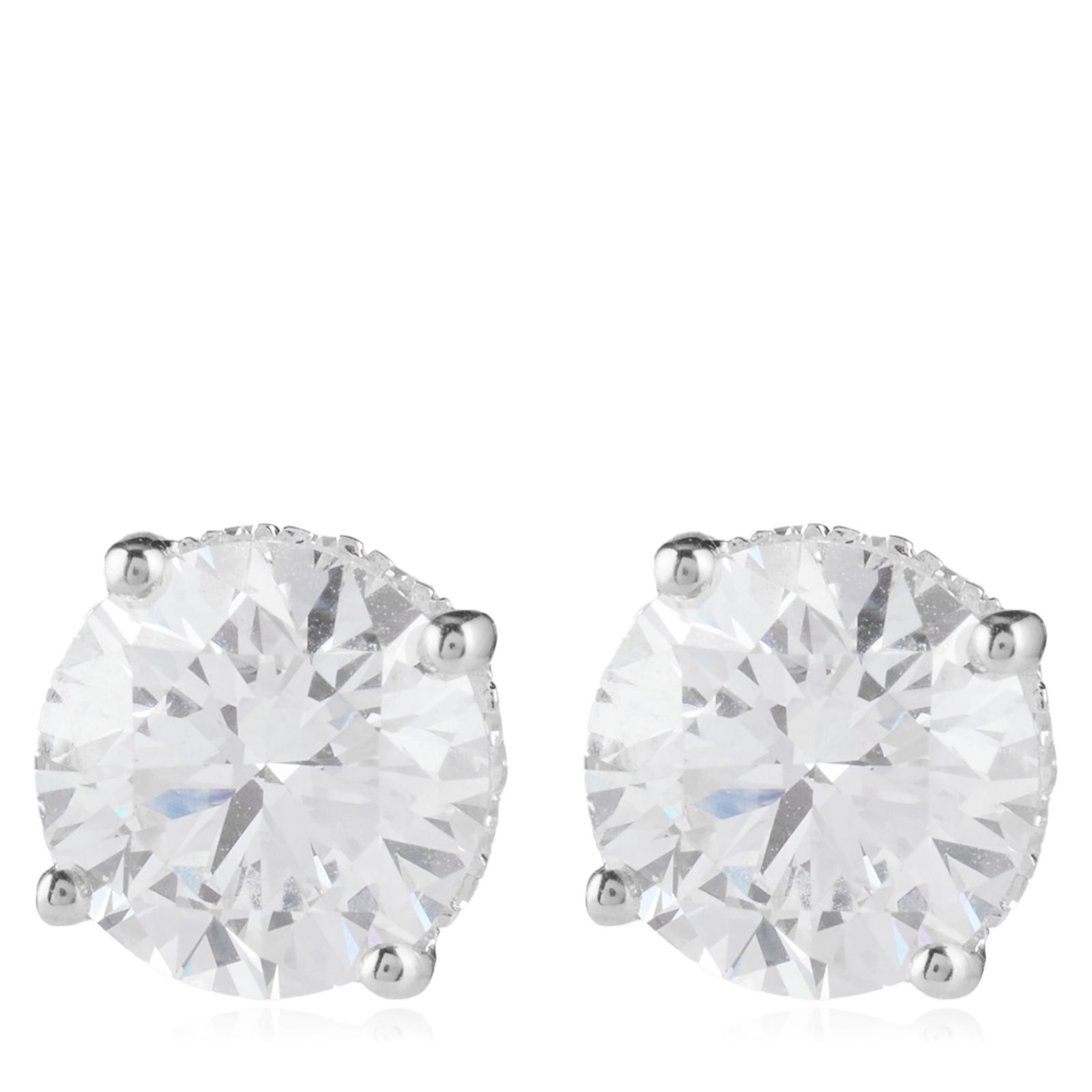Fire Light 2.10ct Lab Grown Diamond Hidden Halo Stud Earrings 9ct Gold