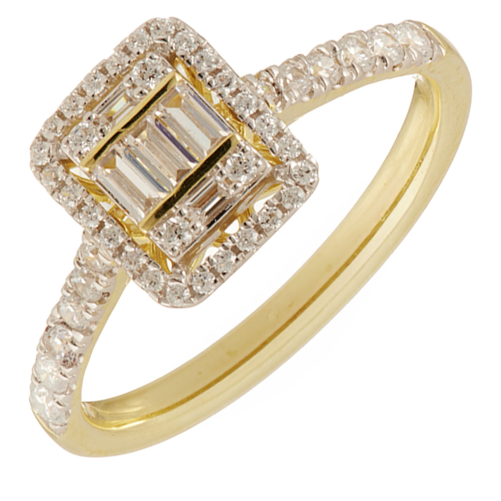 0.50ct Diamond Mixed Cut Ring 9ct Gold