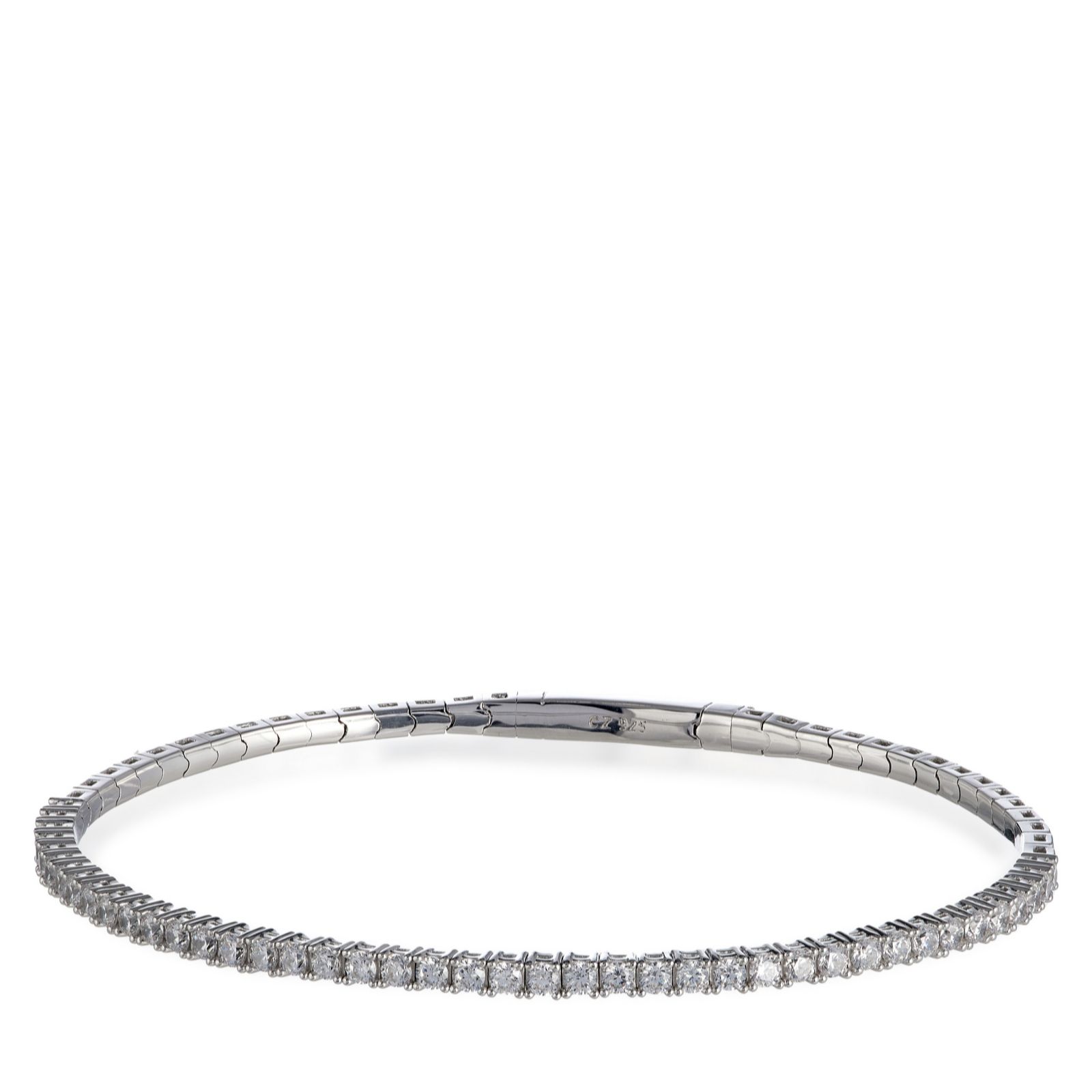 Diamonique 1.26ct Flexible Bracelet Sterling Silver