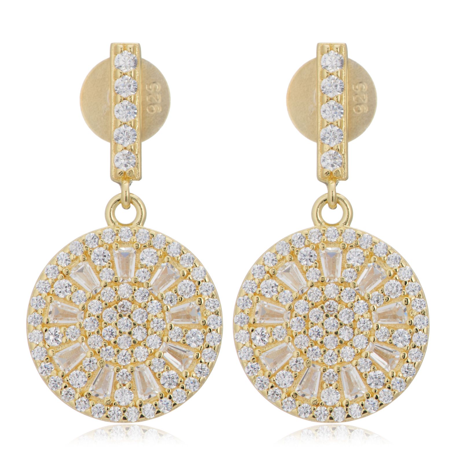 Diamonique 1.2ct Circle Earrings Sterling Silver