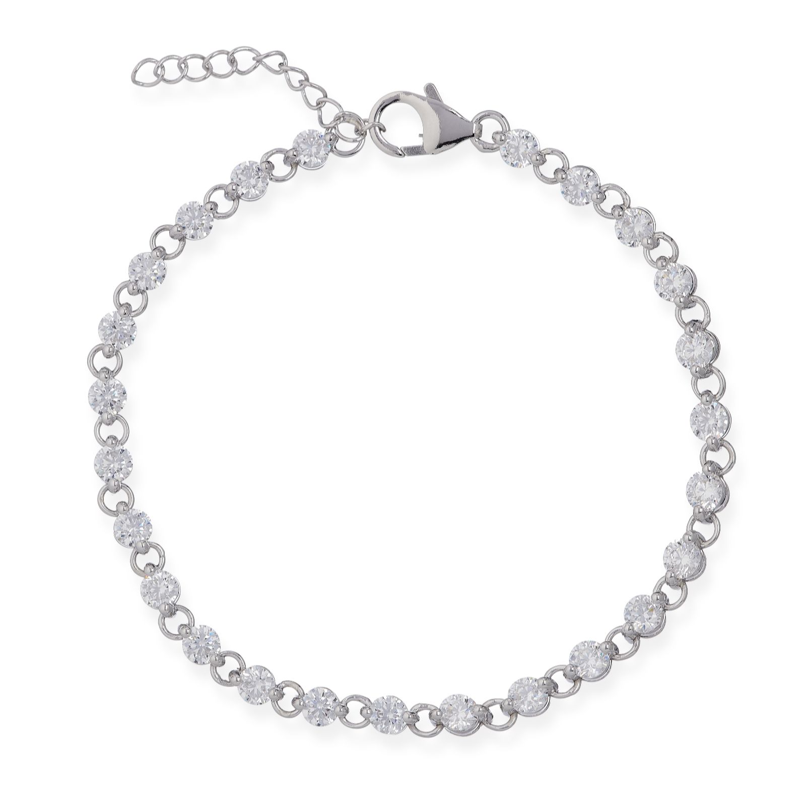 Diamonique 6.25ct Bracelet Sterling Silver