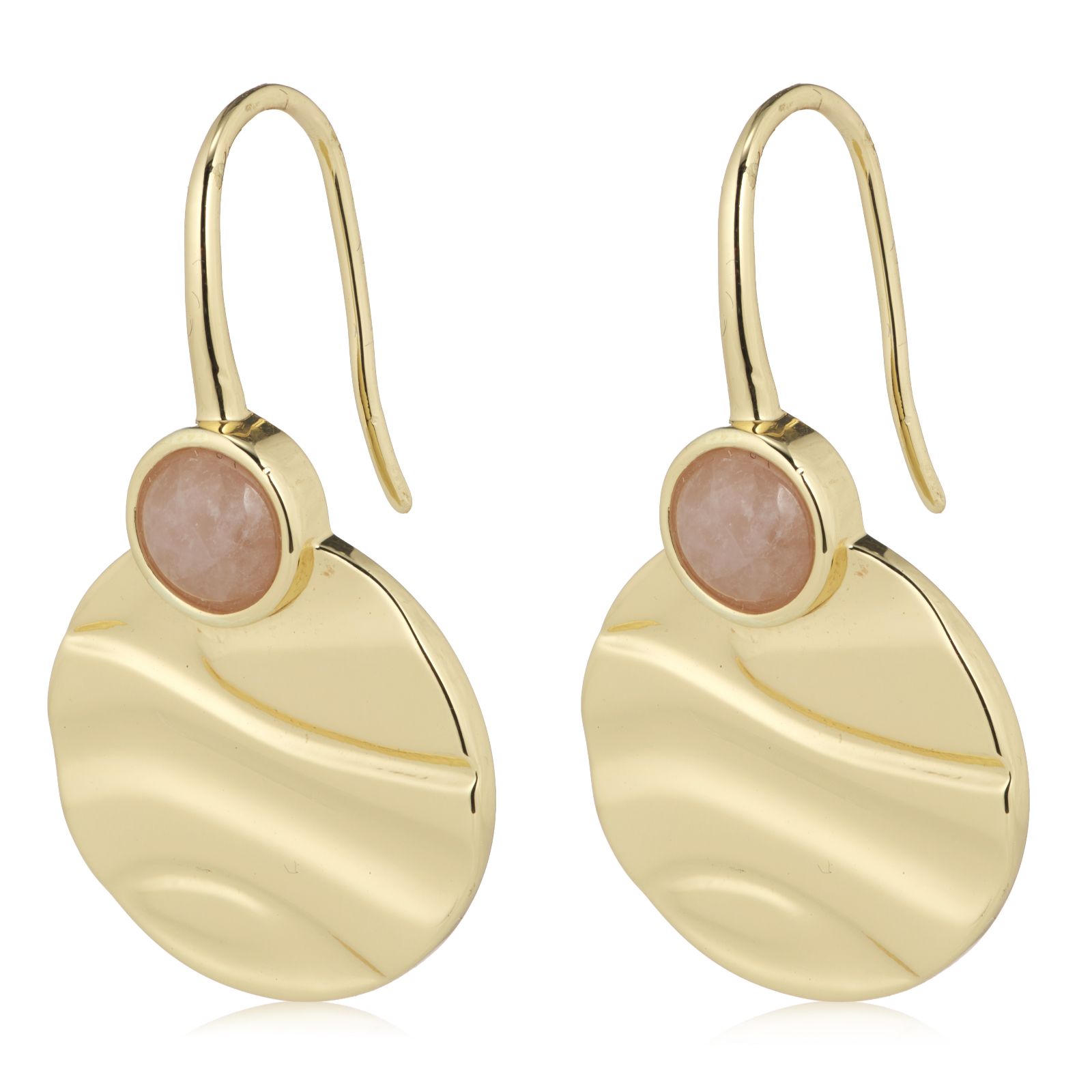 Malika Semi Precious Disc Earrings