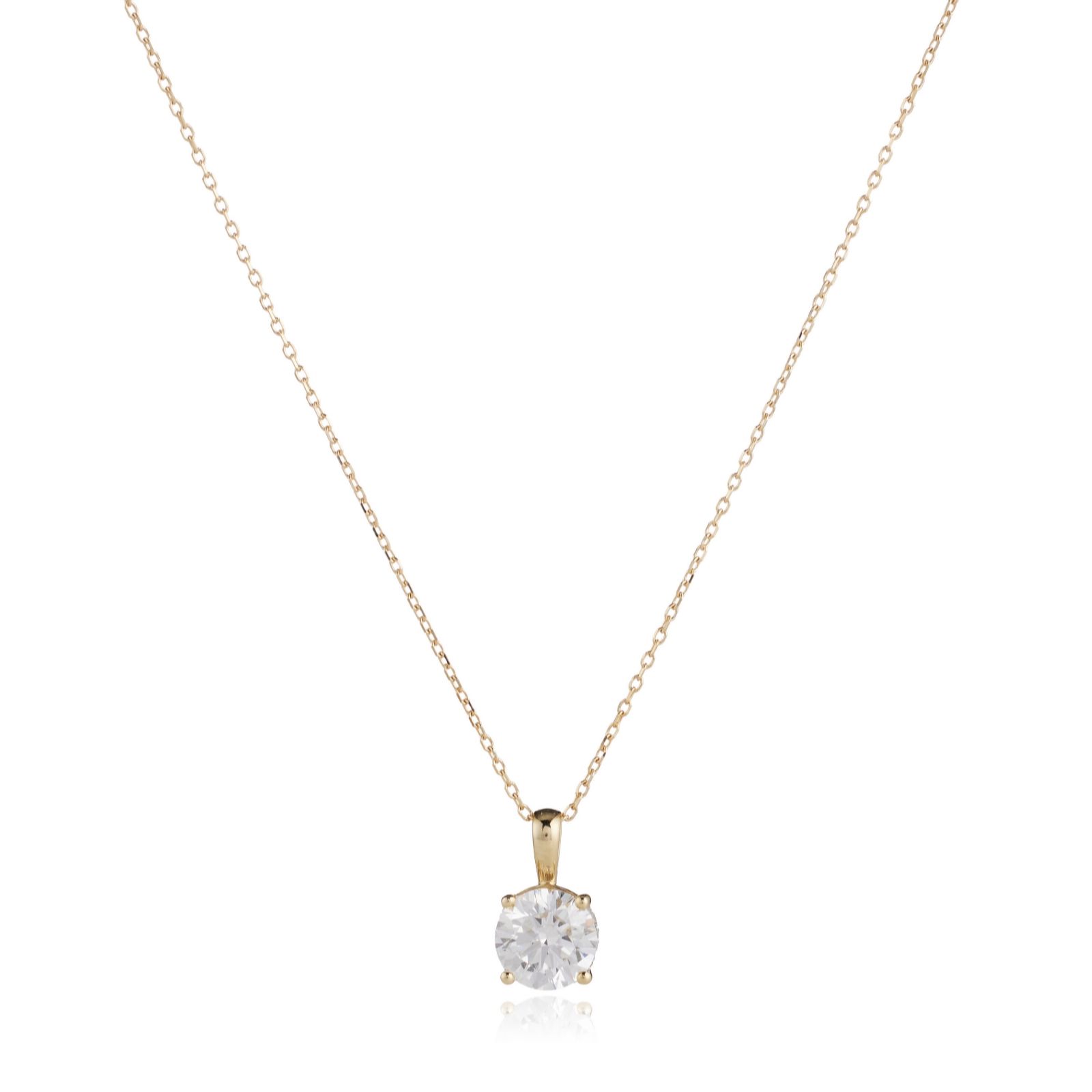 Fire Light 1.5ct Lab Grown Diamond Hidden Halo Pendant & Chain 9ct Gold