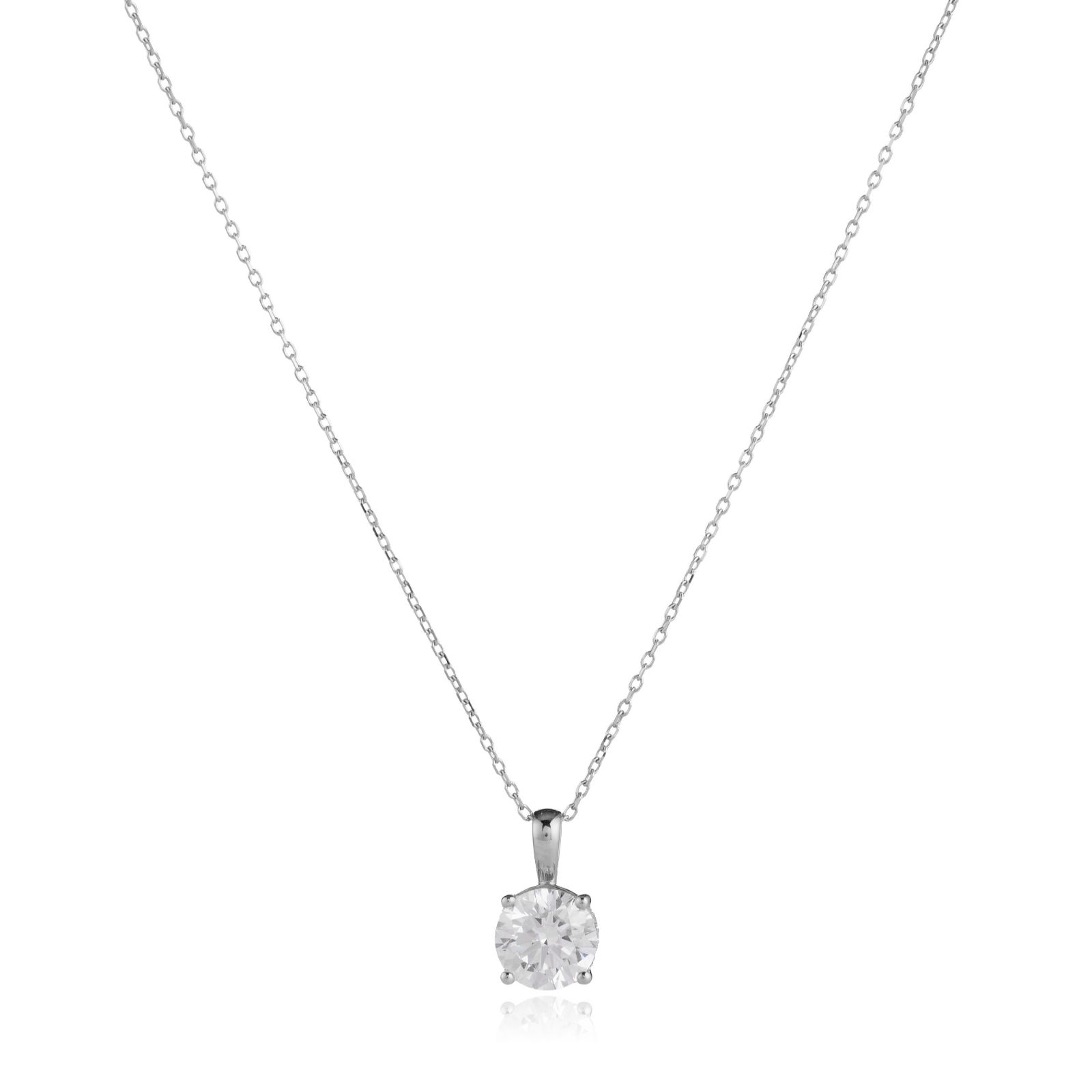 Fire Light 1.5ct Lab Grown Diamond Hidden Halo Pendant & Chain 9ct Gold