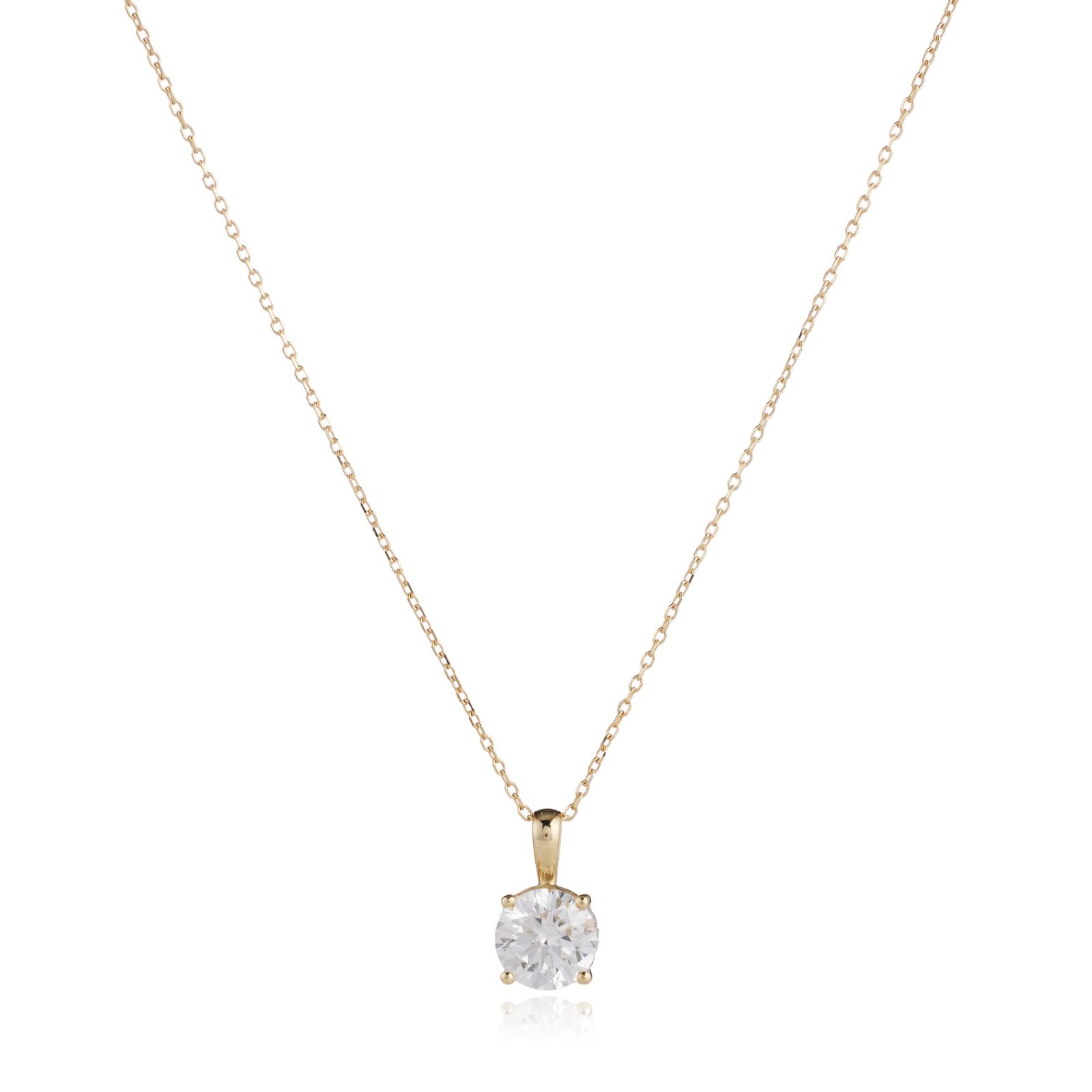 Fire Light 1.5ct Lab Grown Diamond Hidden Halo Pendant & Chain 9ct Gold