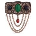 Malika Draped Stone Brooch