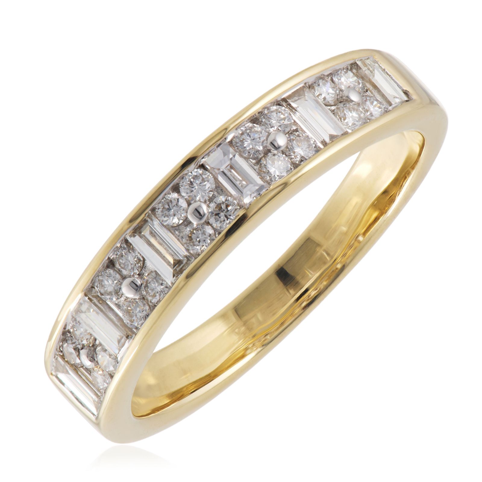 0.5ct Diamond Mixed Cut Channel Set Eternity Ring 9ct Gold