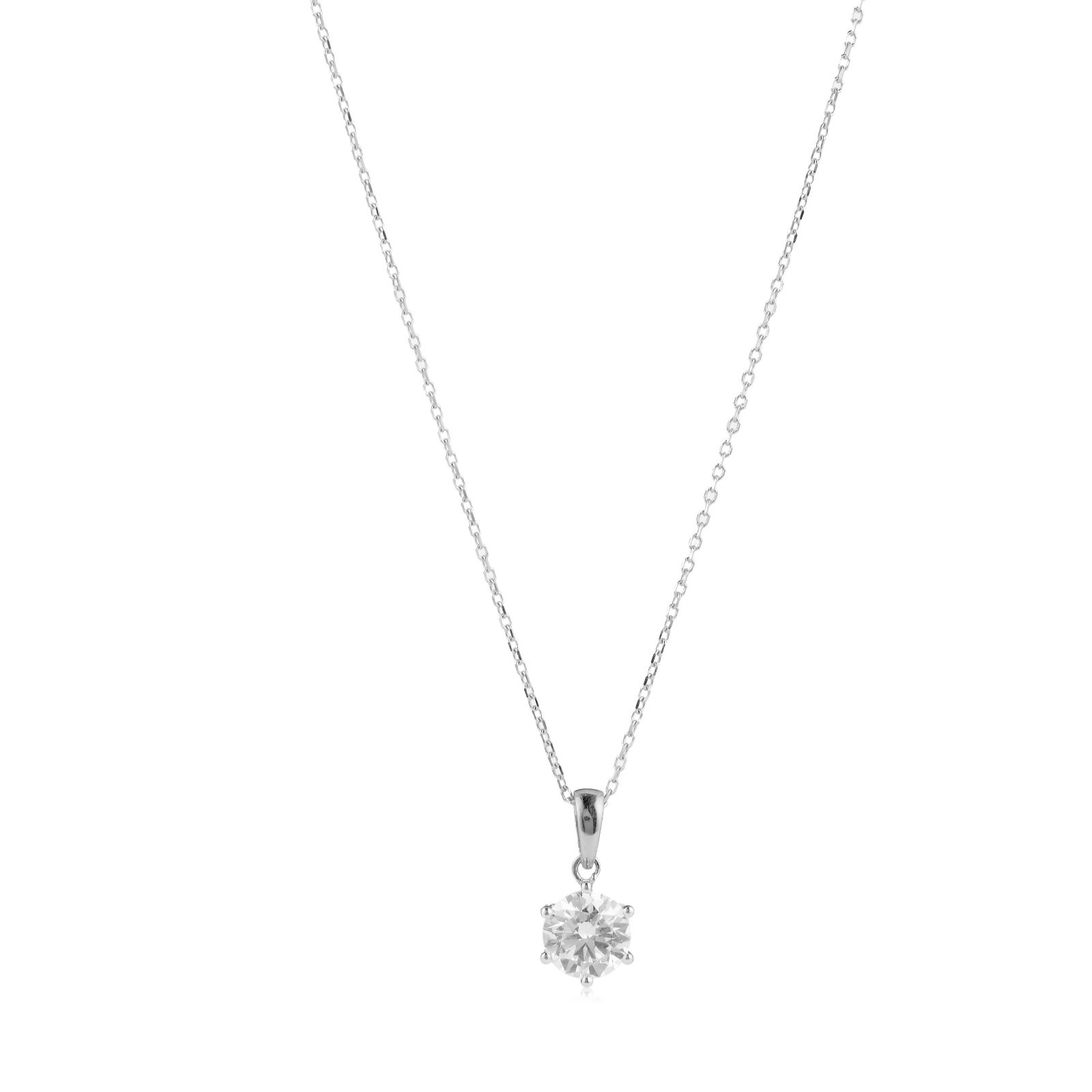 Fire Light 1ct Lab Grown Diamond Pendant & 45cm Chain 9ct Gold
