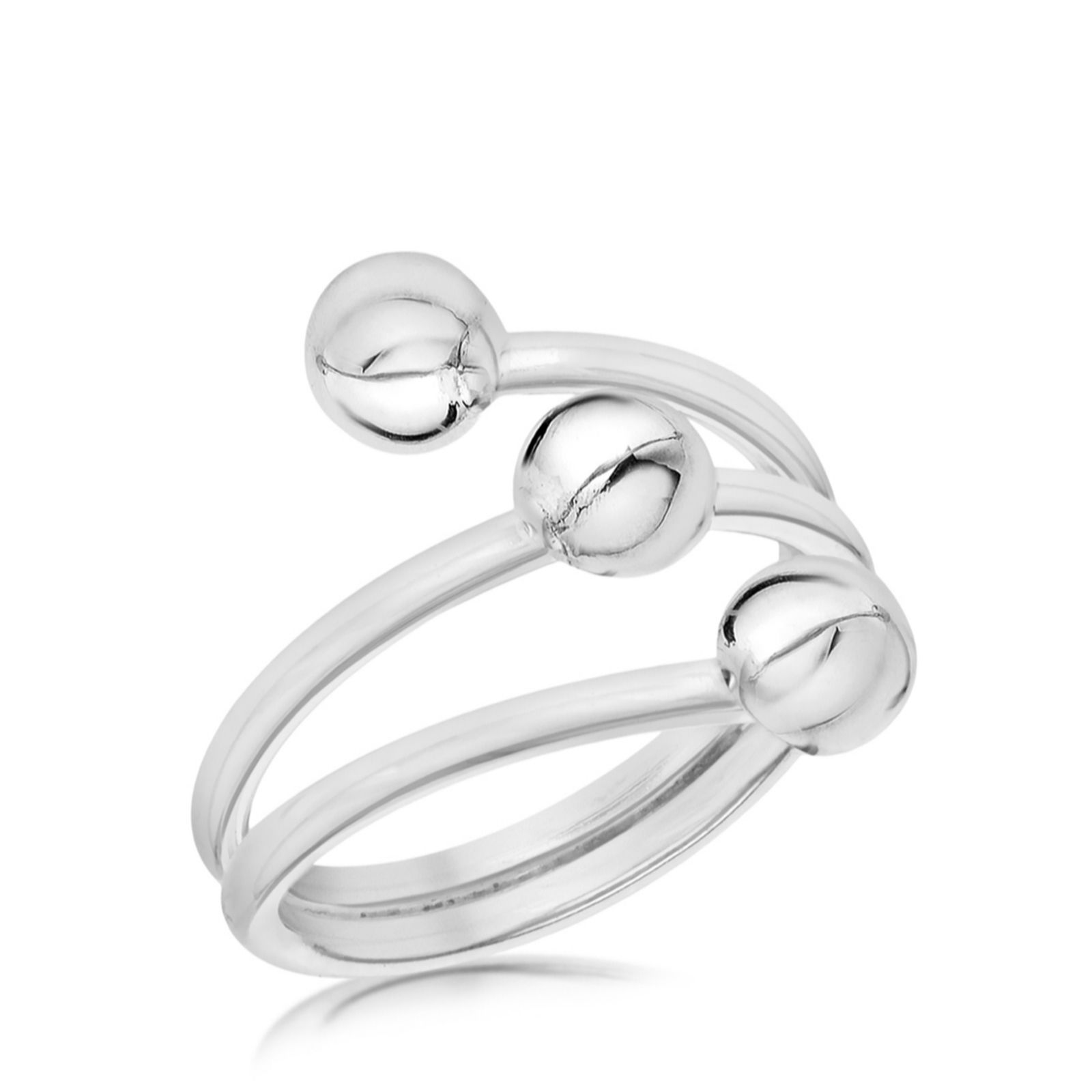 Faith & Brown Triple Ball Ring Sterling Silver