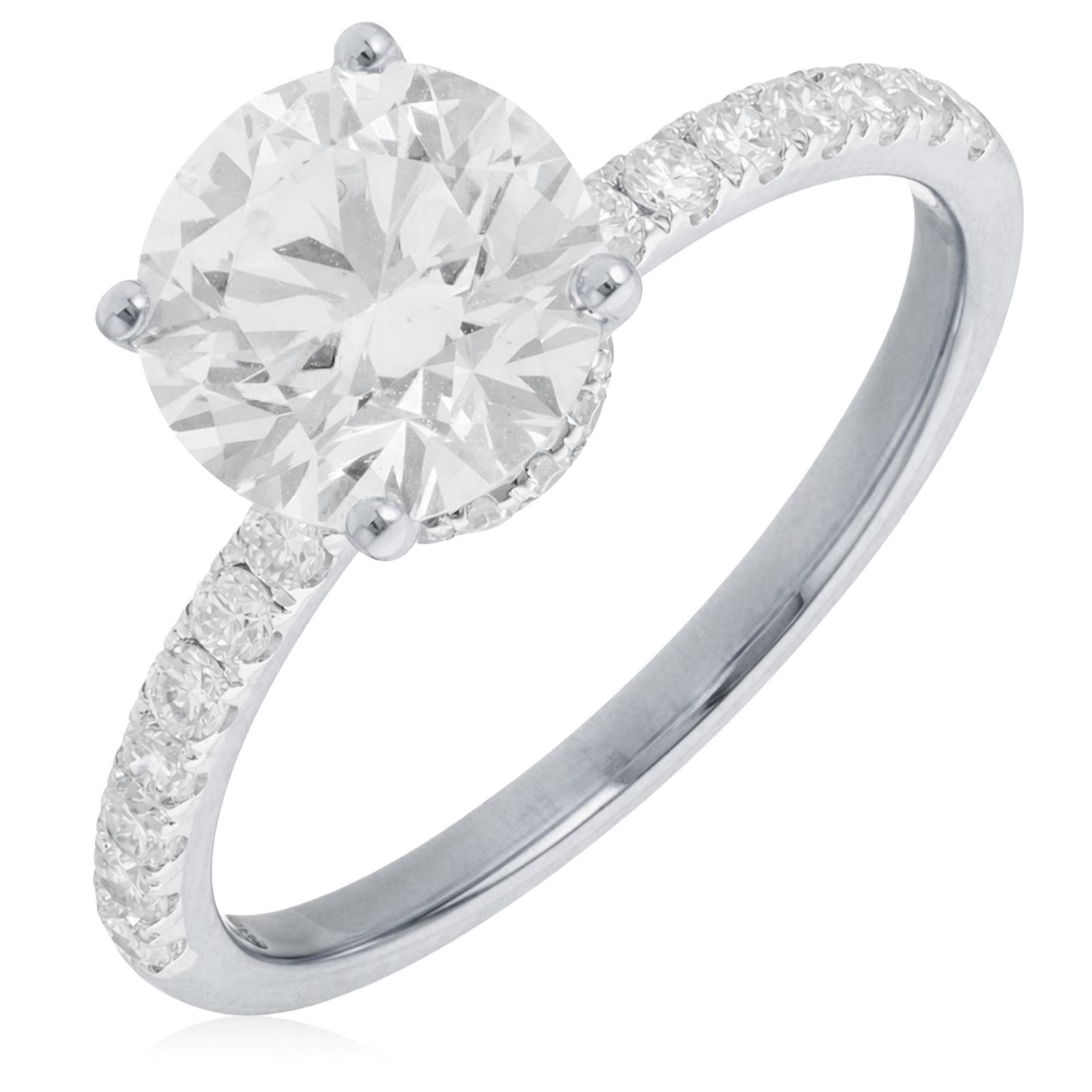 Fire Light 2.3ct Lab Grown Diamond Hidden Halo Solitaire Ring 9ct Gold
