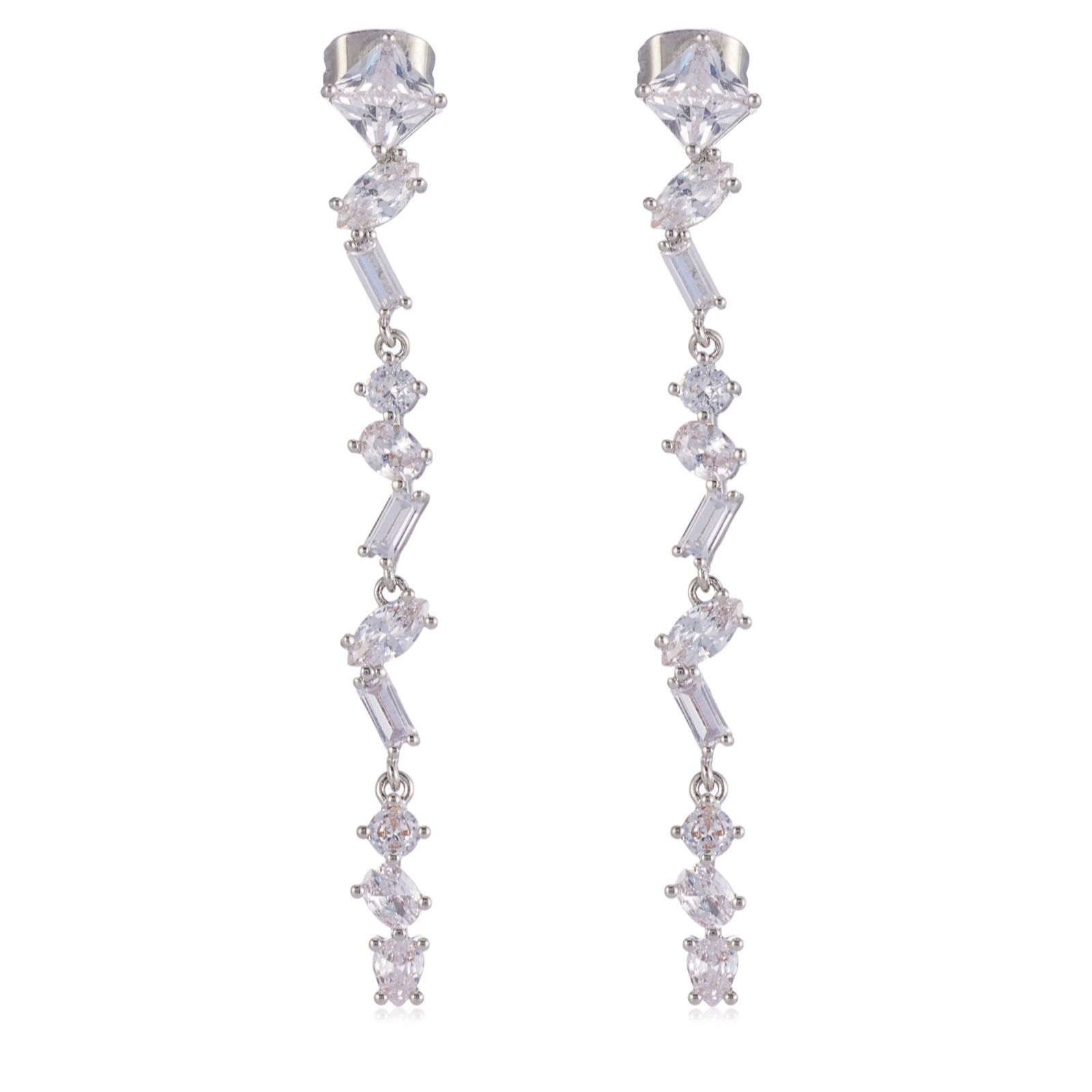 Tess Daly My Jewellery List Falling Circle Scattered Stone Drop Earrings