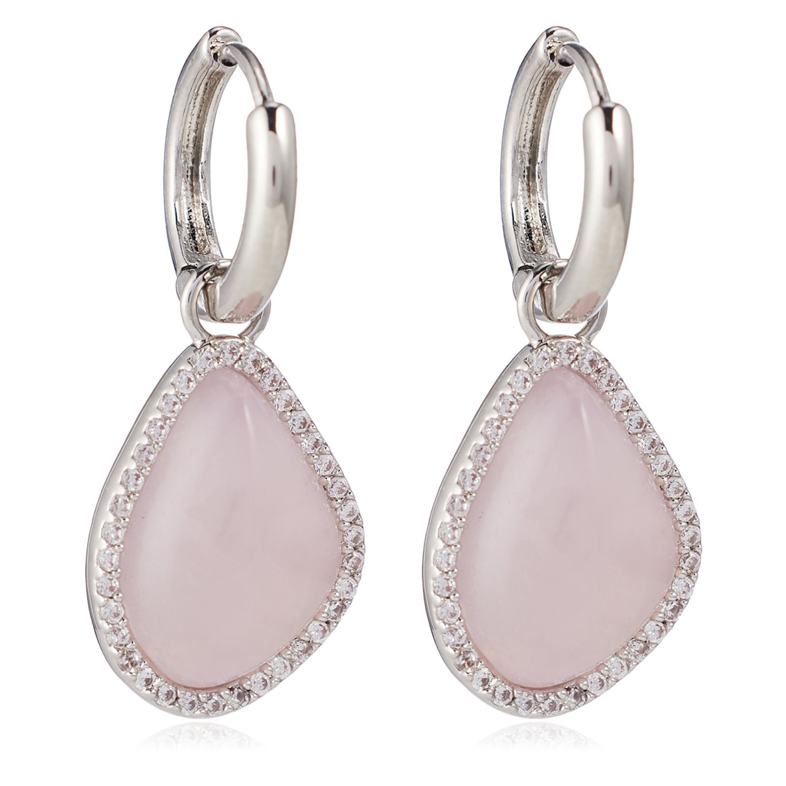 Tess Daly My Jewellery List Stone Set Pave Semi Precious Huggie Earrings