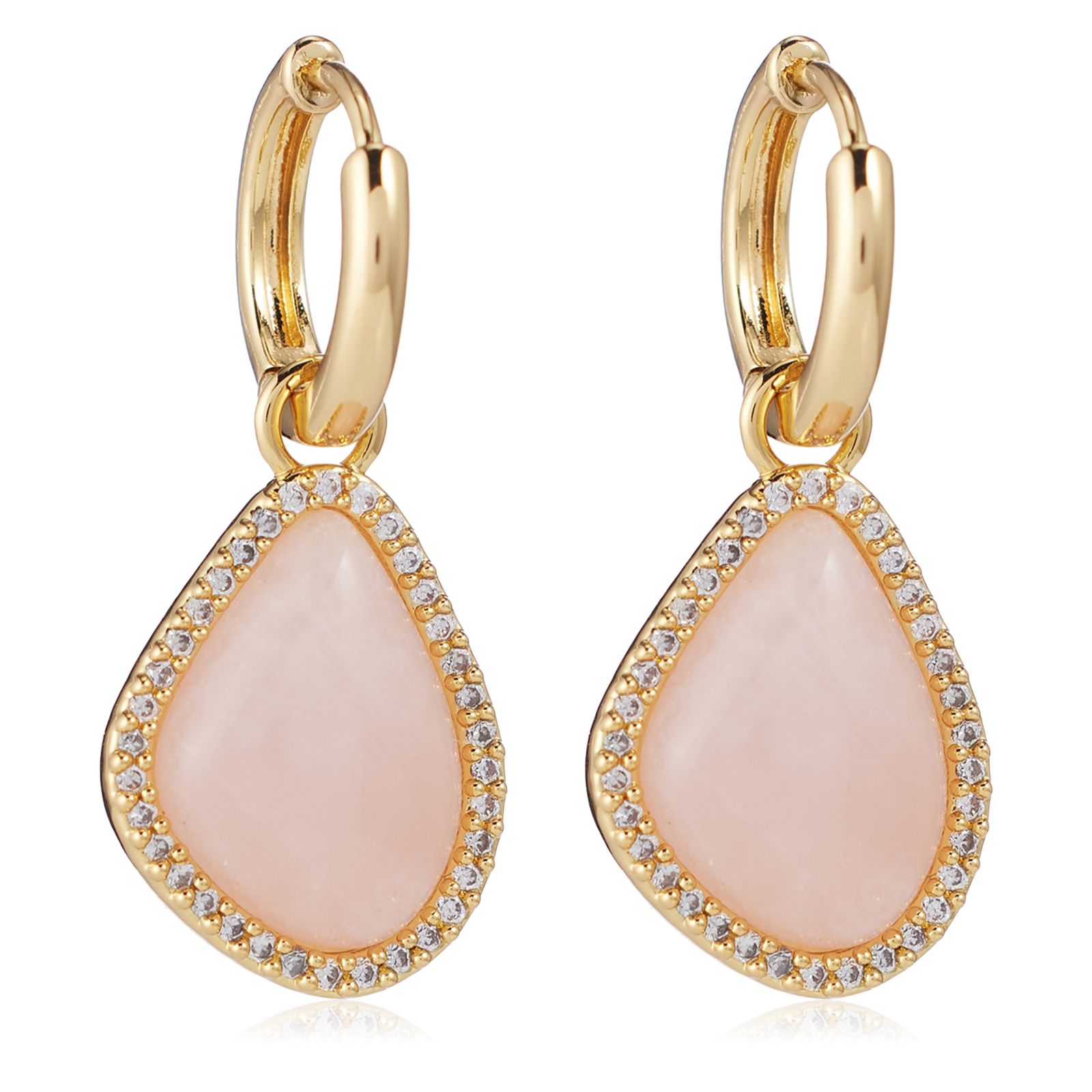 Tess Daly My Jewellery List Stone Set Pave Semi Precious Huggie Earrings