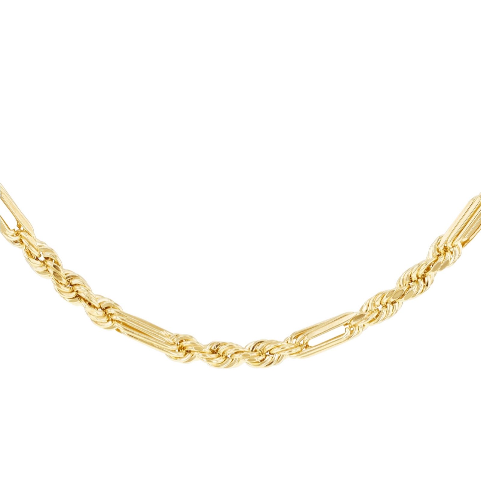 GOLD 9ct Gold Hollow Figrope Necklace