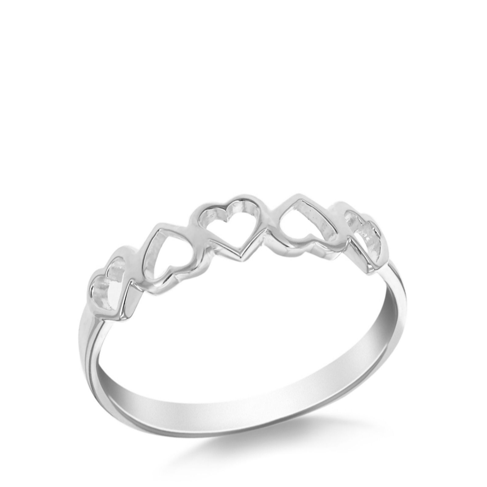 Faith & Brown Heart Ring Sterling Silver