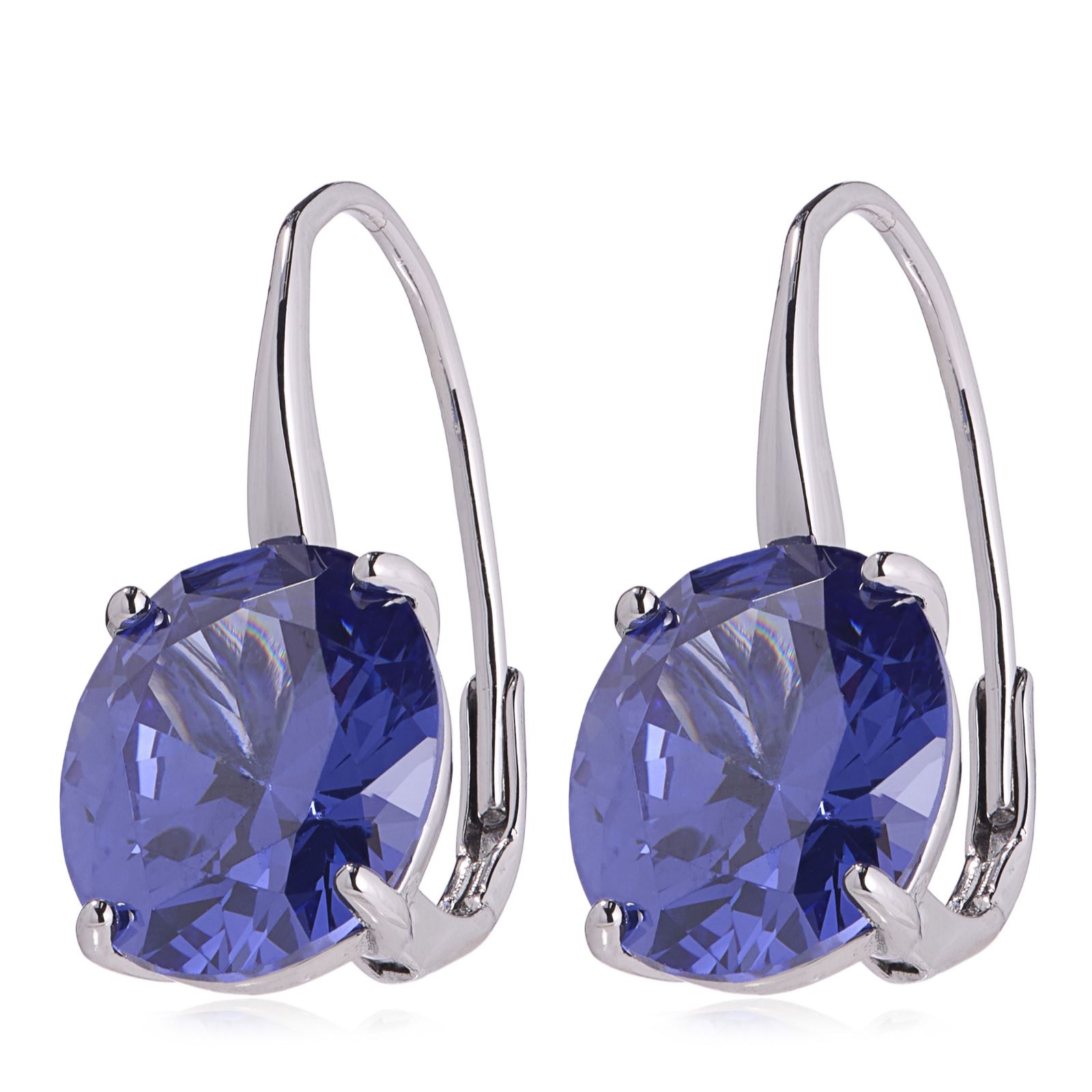 Diamonique Edit 5ct tw Oval Leverback Earrings