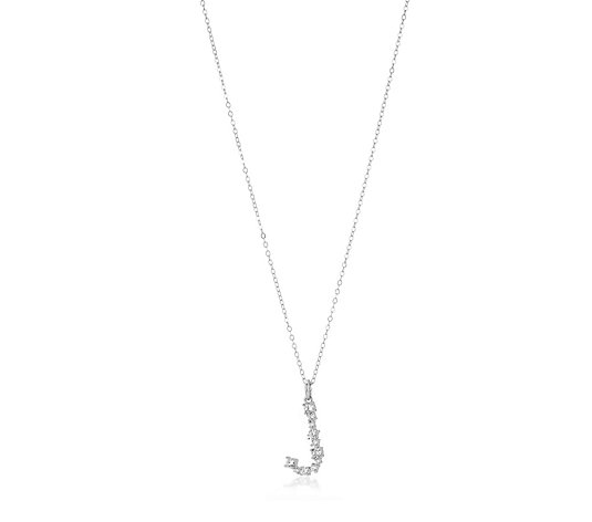 Dannii Minogue Diamonique Initial Necklace Sterling Silver