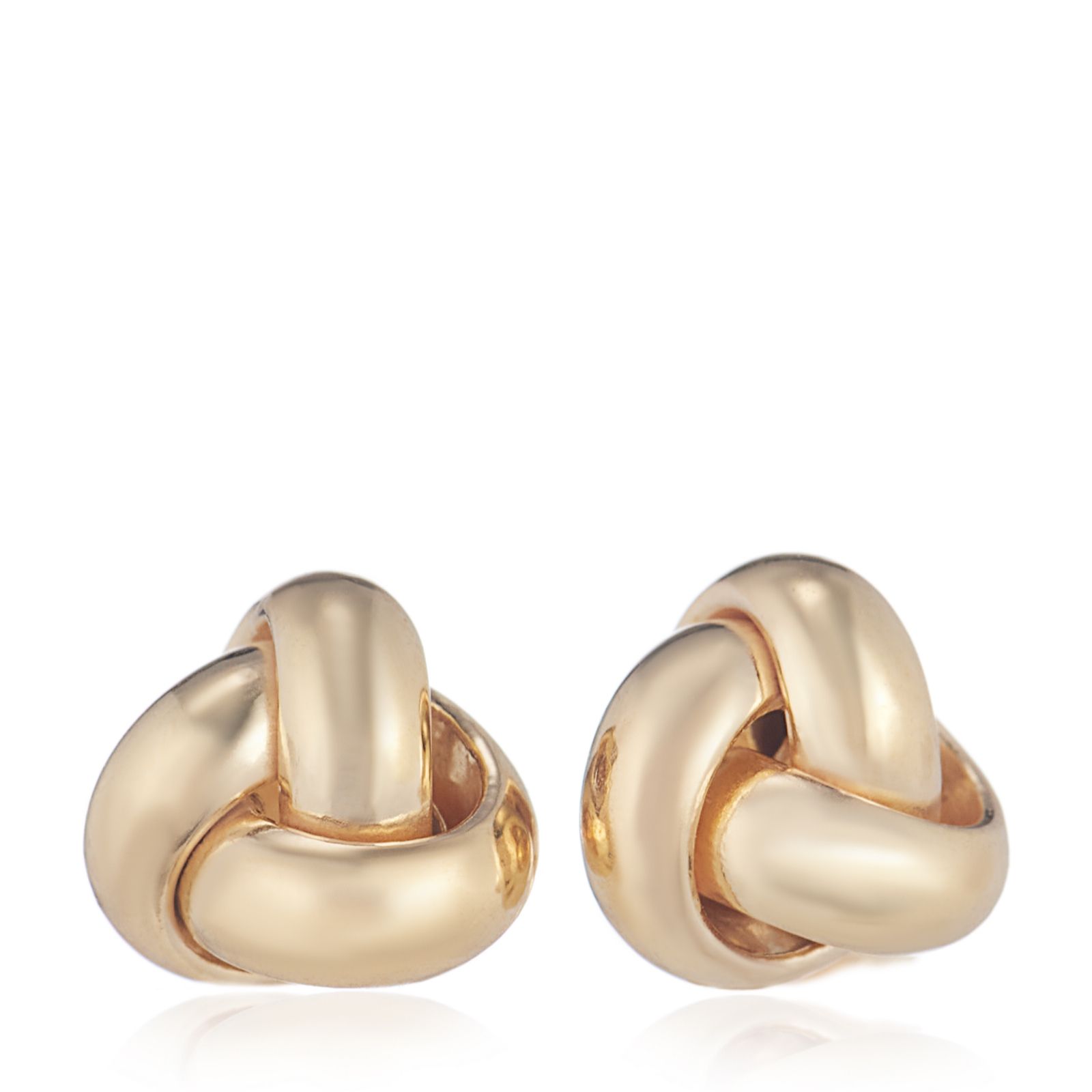 GOLD 9ct Yellow Gold 7mm Knot Stud Earrings 0.4g