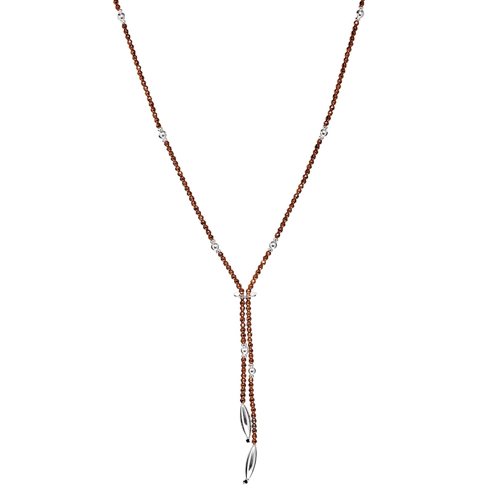 Annie Haak Hematite Lariat Silver Necklace Sterling Silver