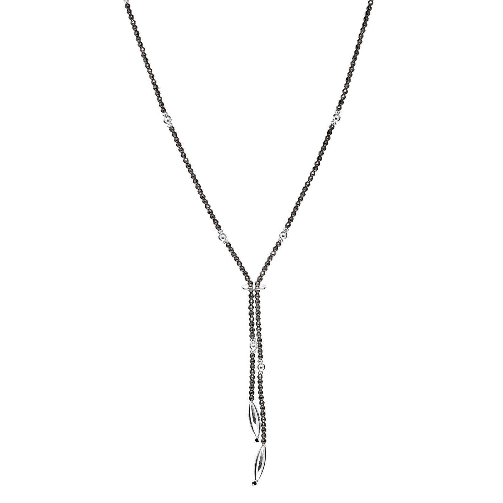 Annie Haak Hematite Lariat Silver Necklace Sterling Silver