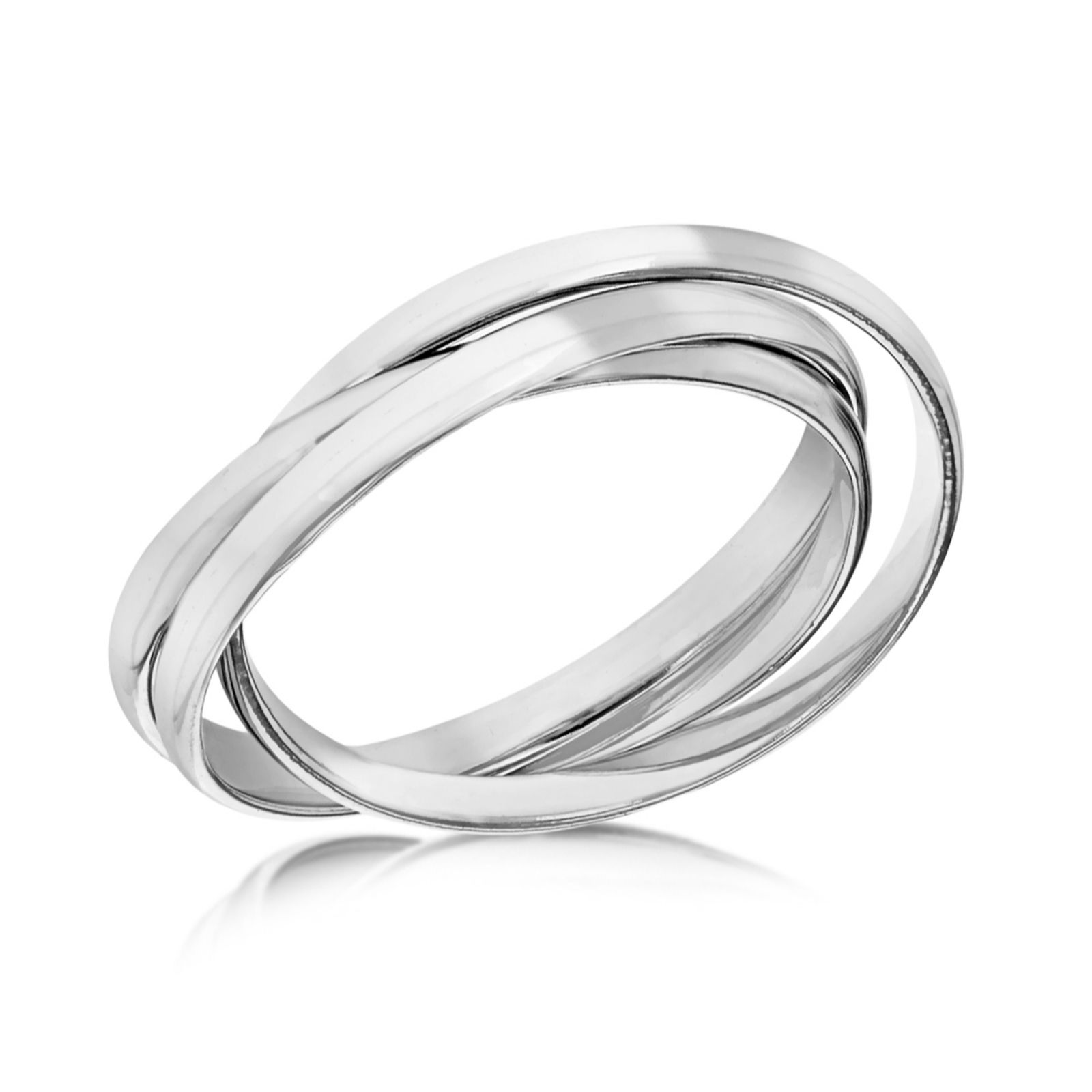 Faith & Brown Tripple Link Ring Sterling Silver