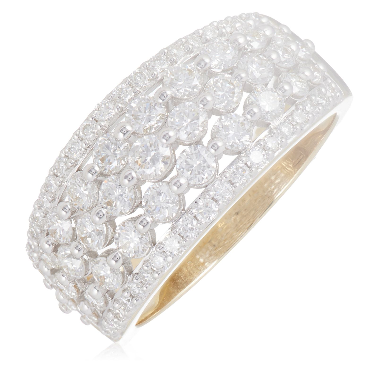 1.25ct Firelight Lab Grown Diamond Domed Ring 9ct Gold