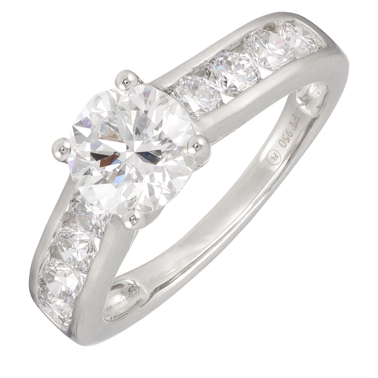 Firelight 2.50ct Lab Grown Diamond Channel Set Solitaire Ring Platinum