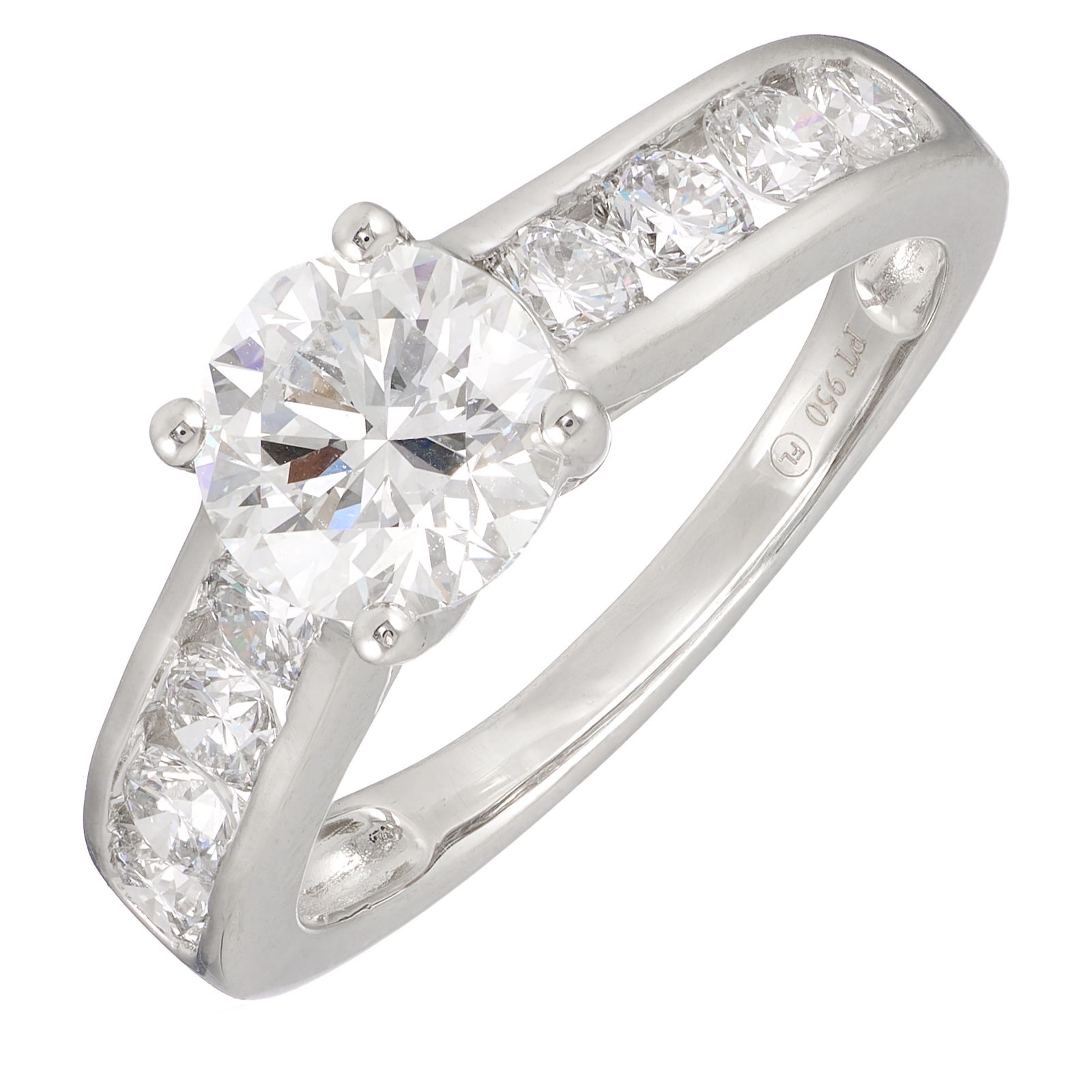 Firelight 2.50ct Lab Grown Diamond Channel Set Solitaire Ring Platinum