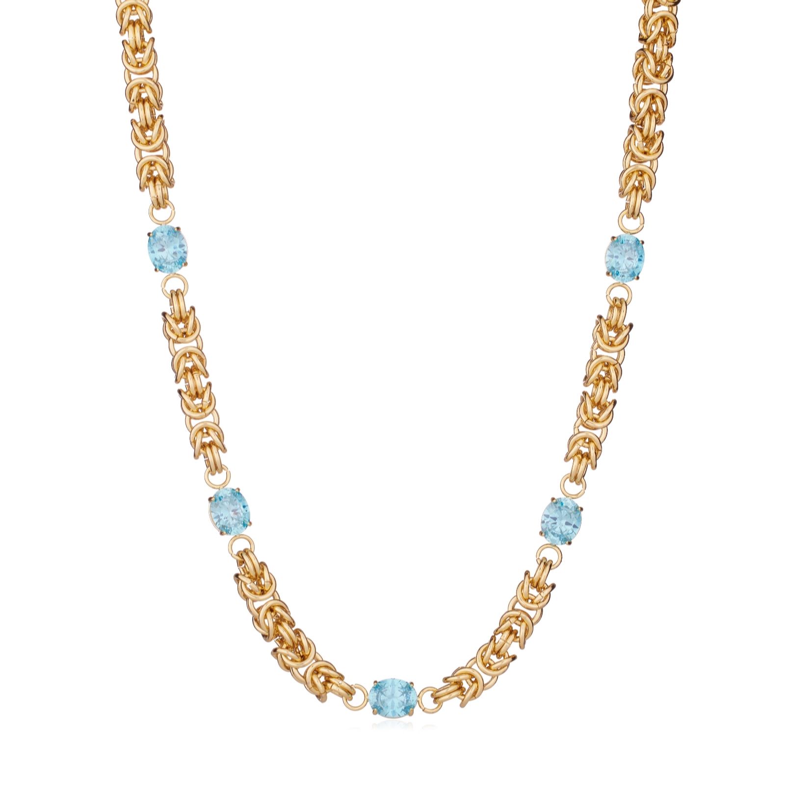 Steel by Diamonique Jewel Chain Link Necklace Stainless Steel
