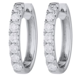 Fire Light 1ct Lab Grown Diamond Huggie Earrings 14ct Gold