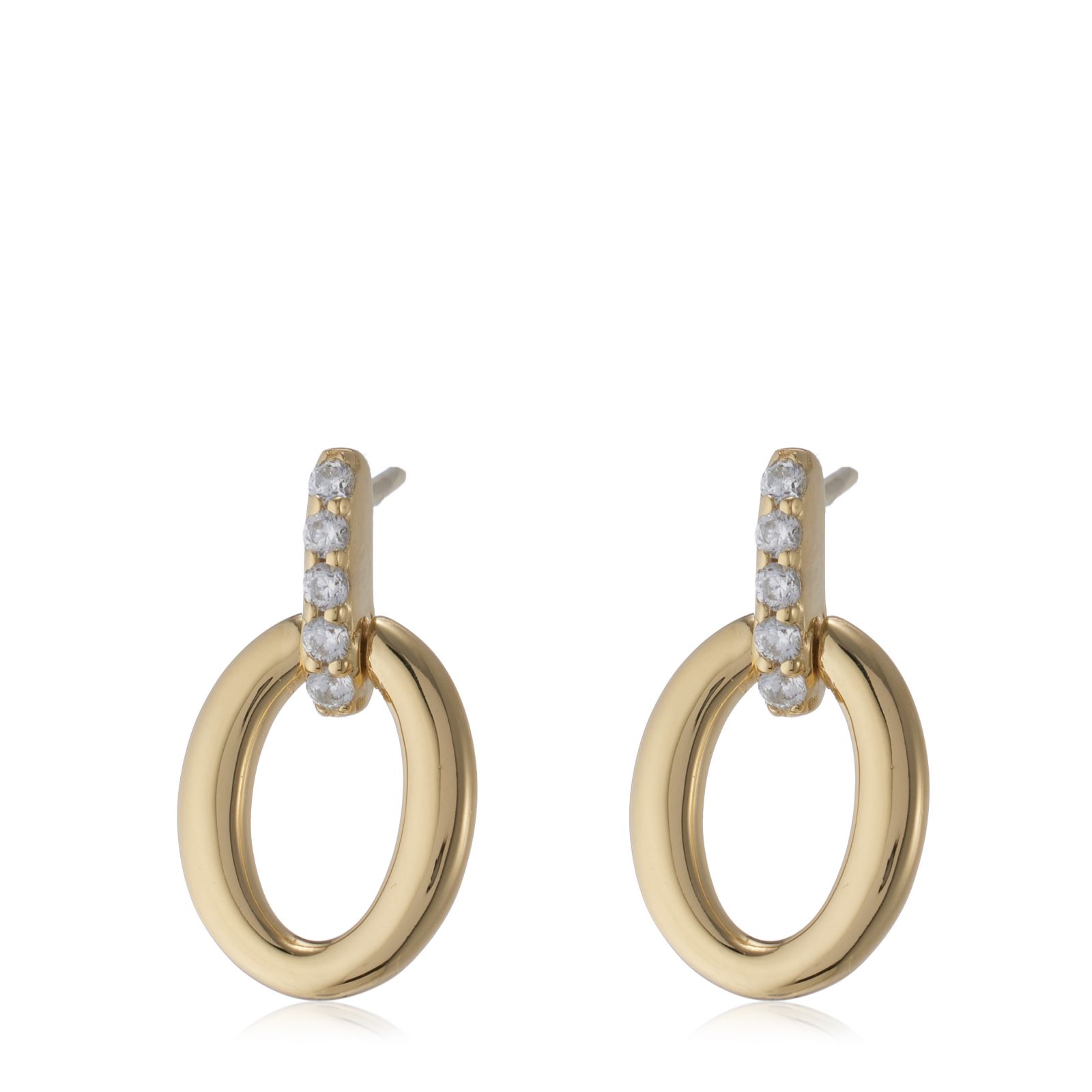 Simplicity By Diamonique Stud Drop Earrings Sterling Silver