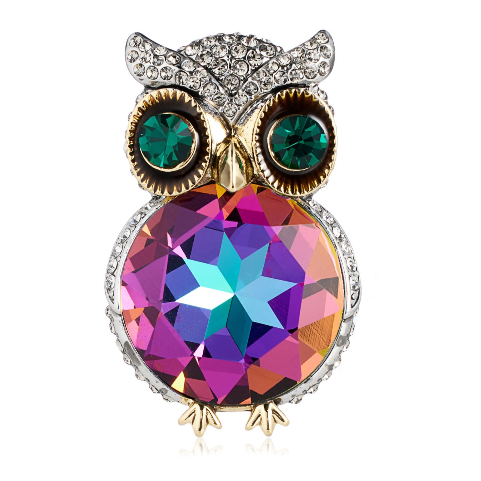 Butler & Wilson Crystal Owl Brooch