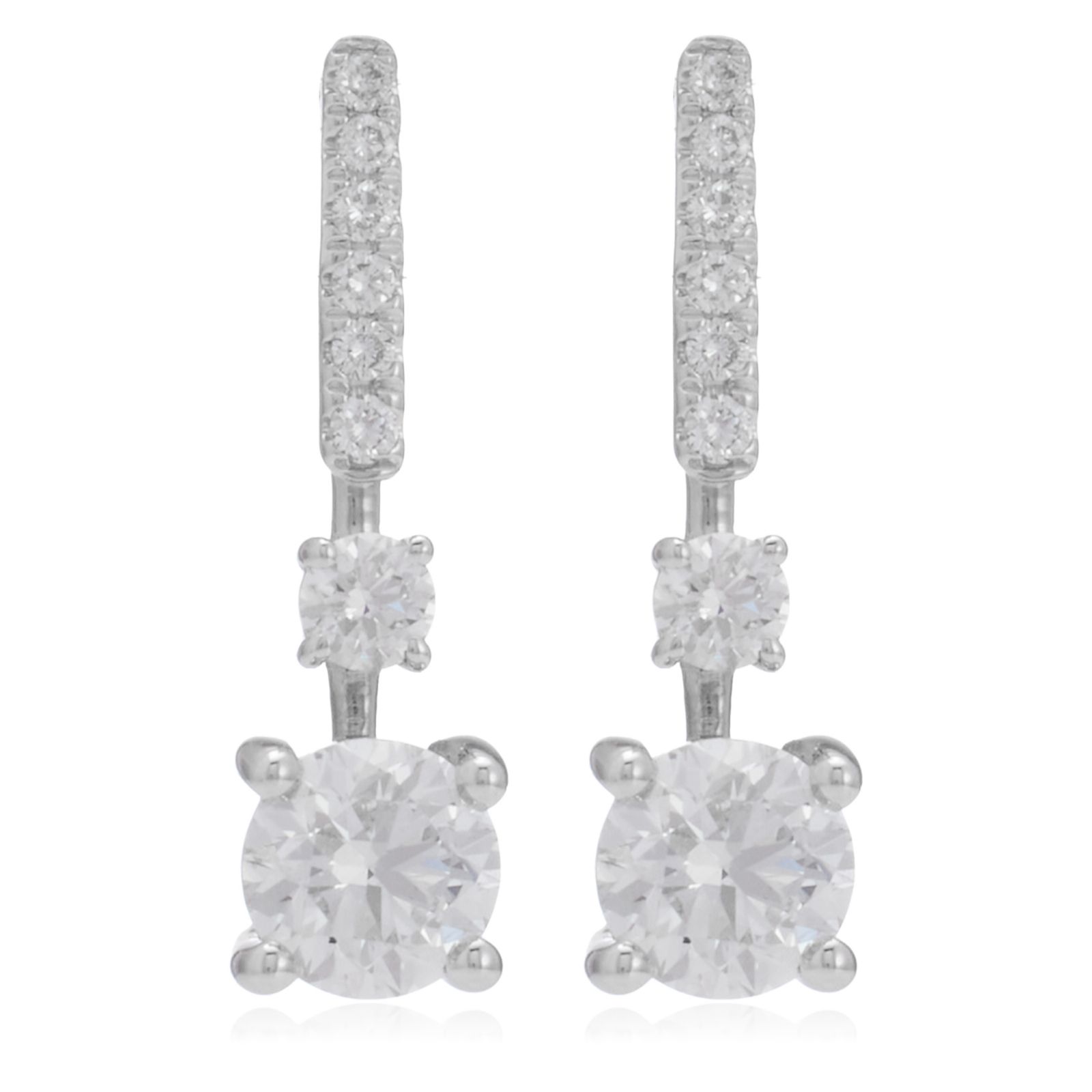 Fire Light 1.25ct Lab Grown Diamond Drop Earrings 9ct Gold