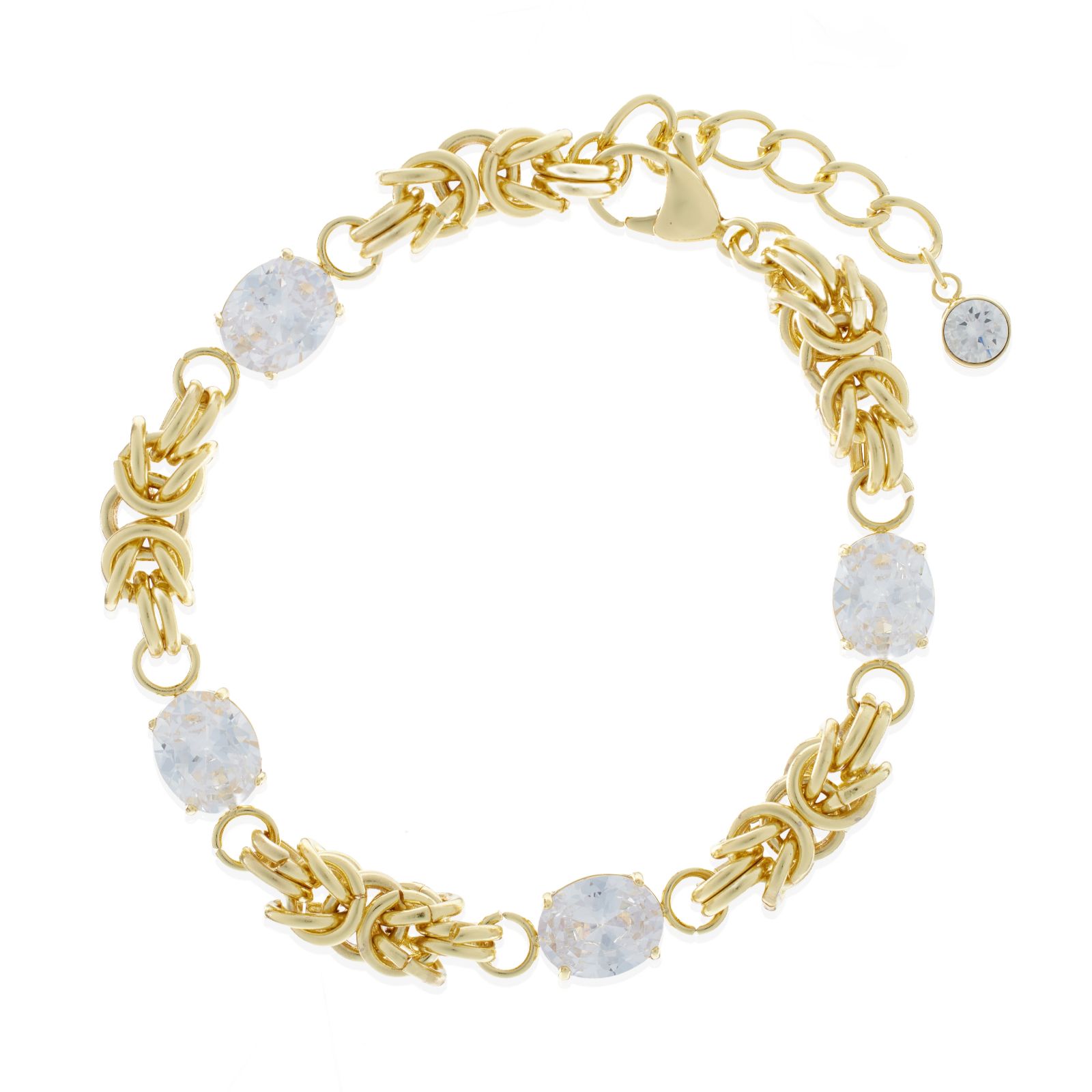 Steel by Diamonique Jewel Chain Link Bracelet Stainless Steel