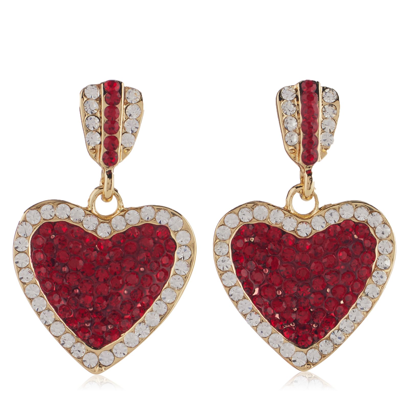 Butler & Wilson Love Heart Earrings