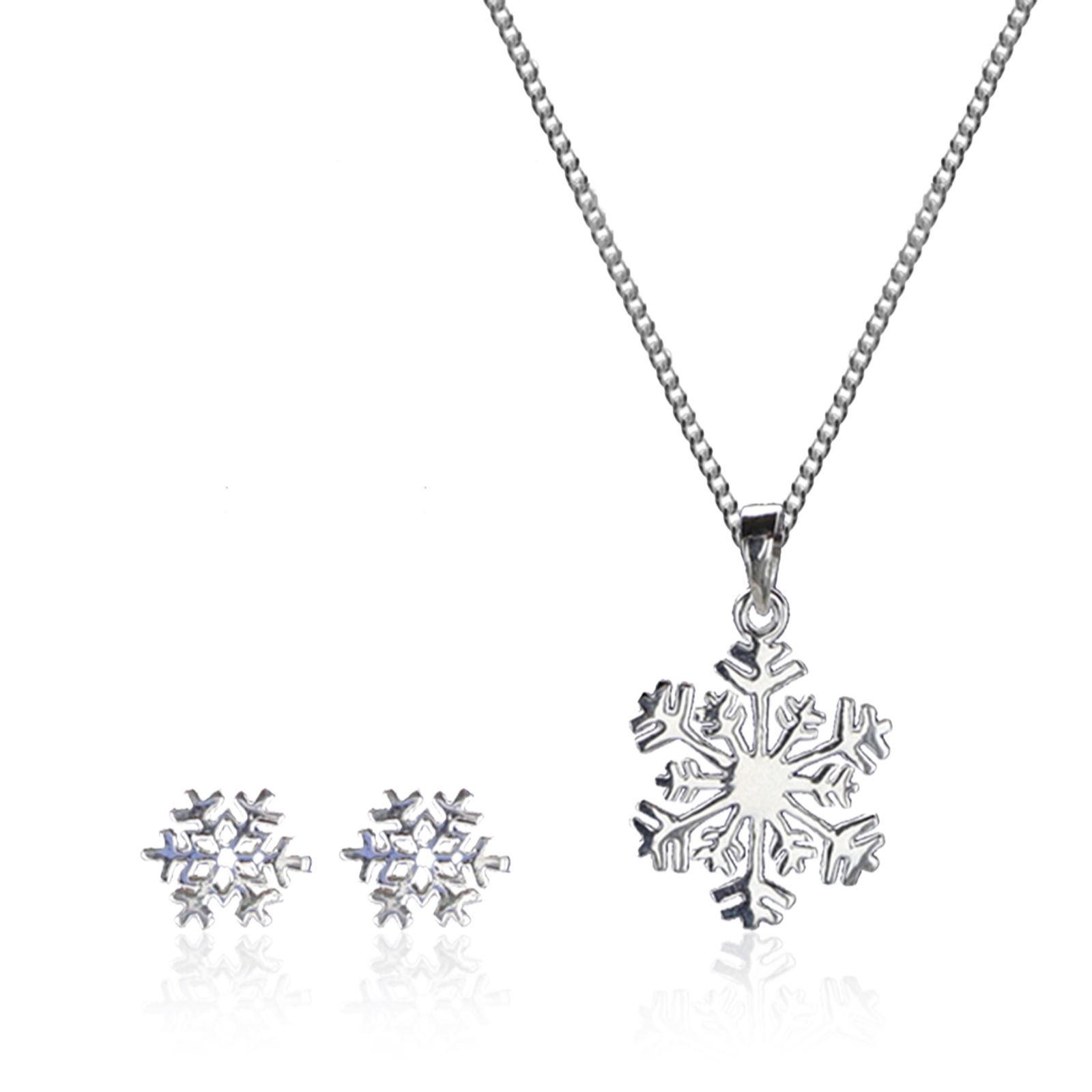 Nina B Snowflake Earring and Necklace Set