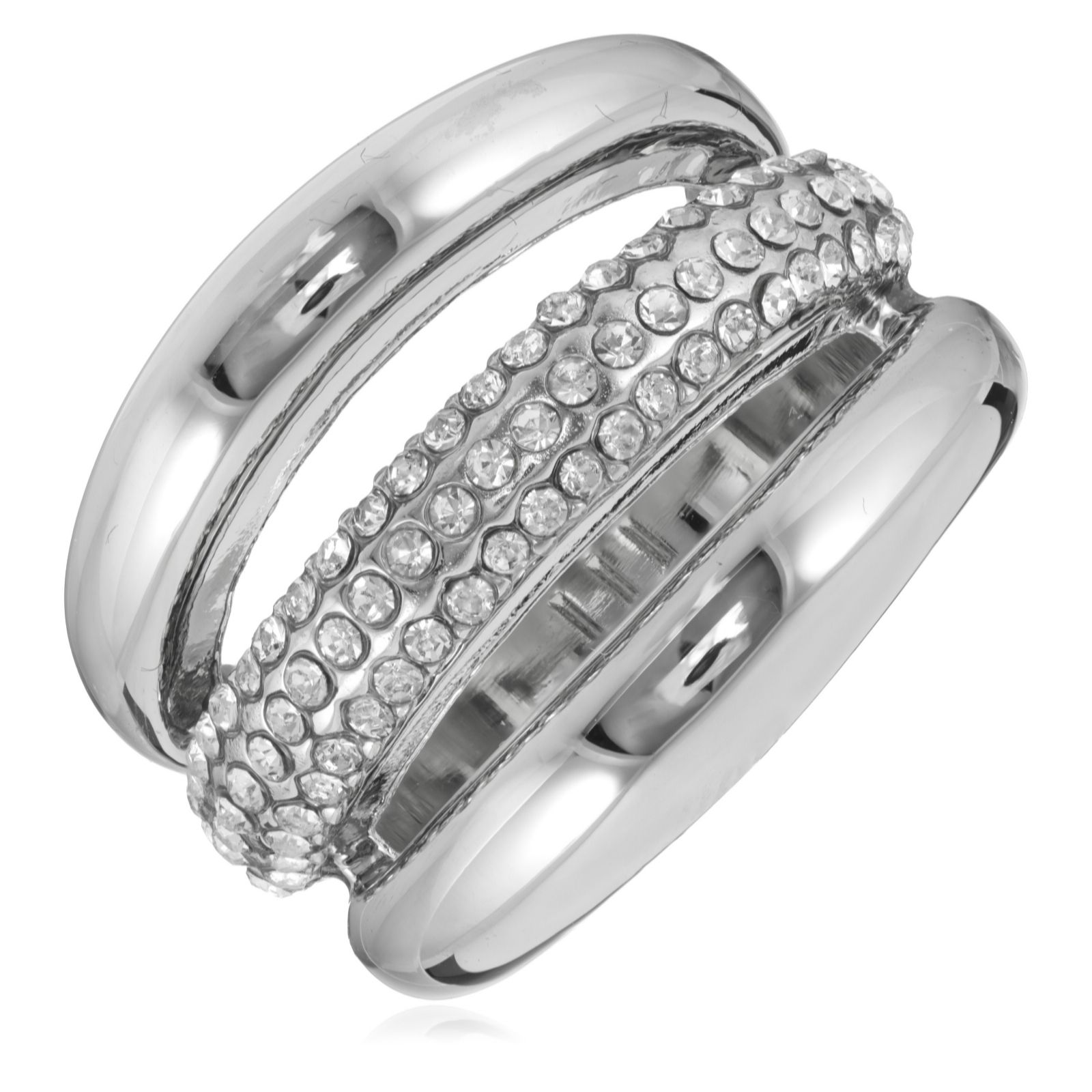 Malika Three Row Pave Ring